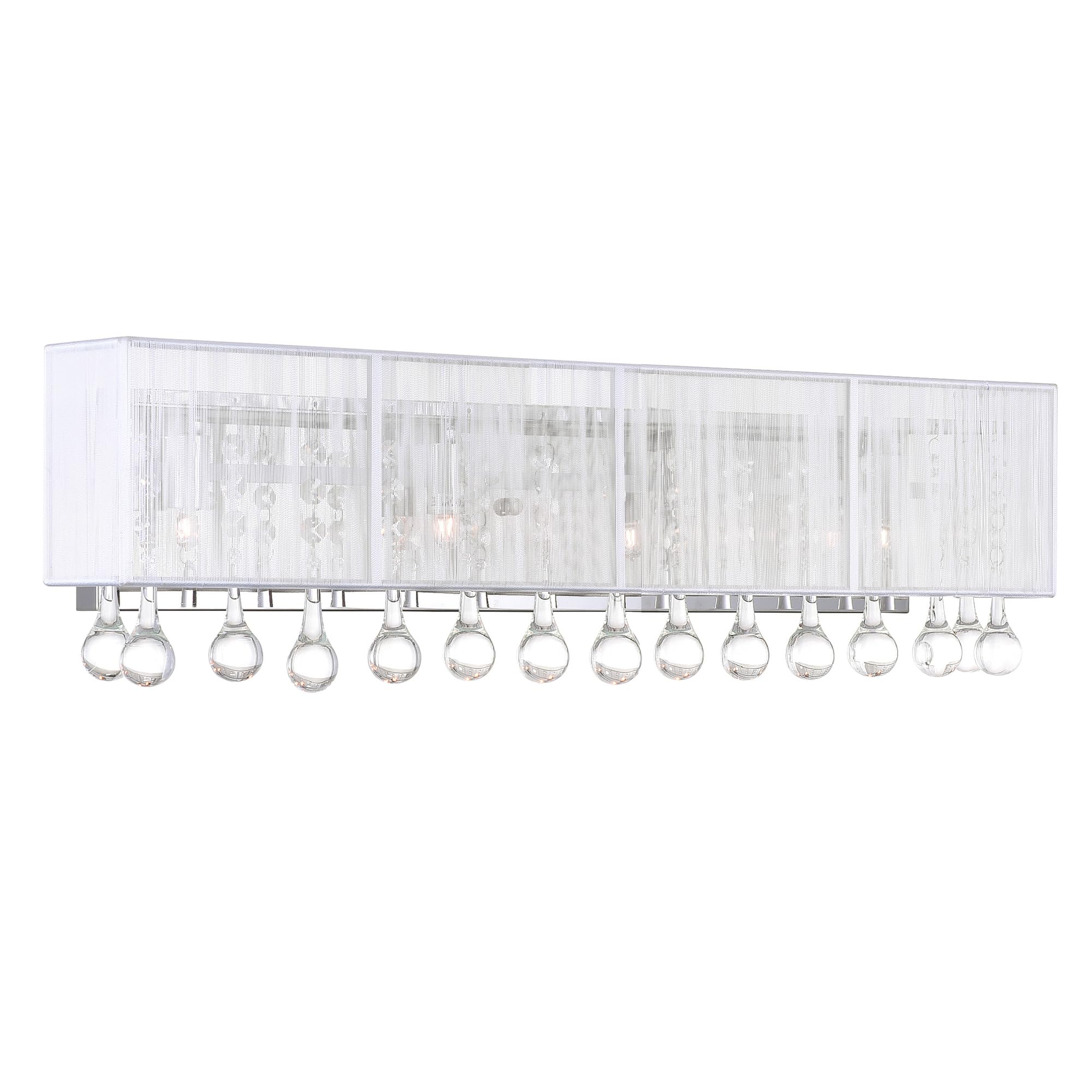 CWI Lighting Water Drop 4 Light Vanity Light with Chrome Finish Fom