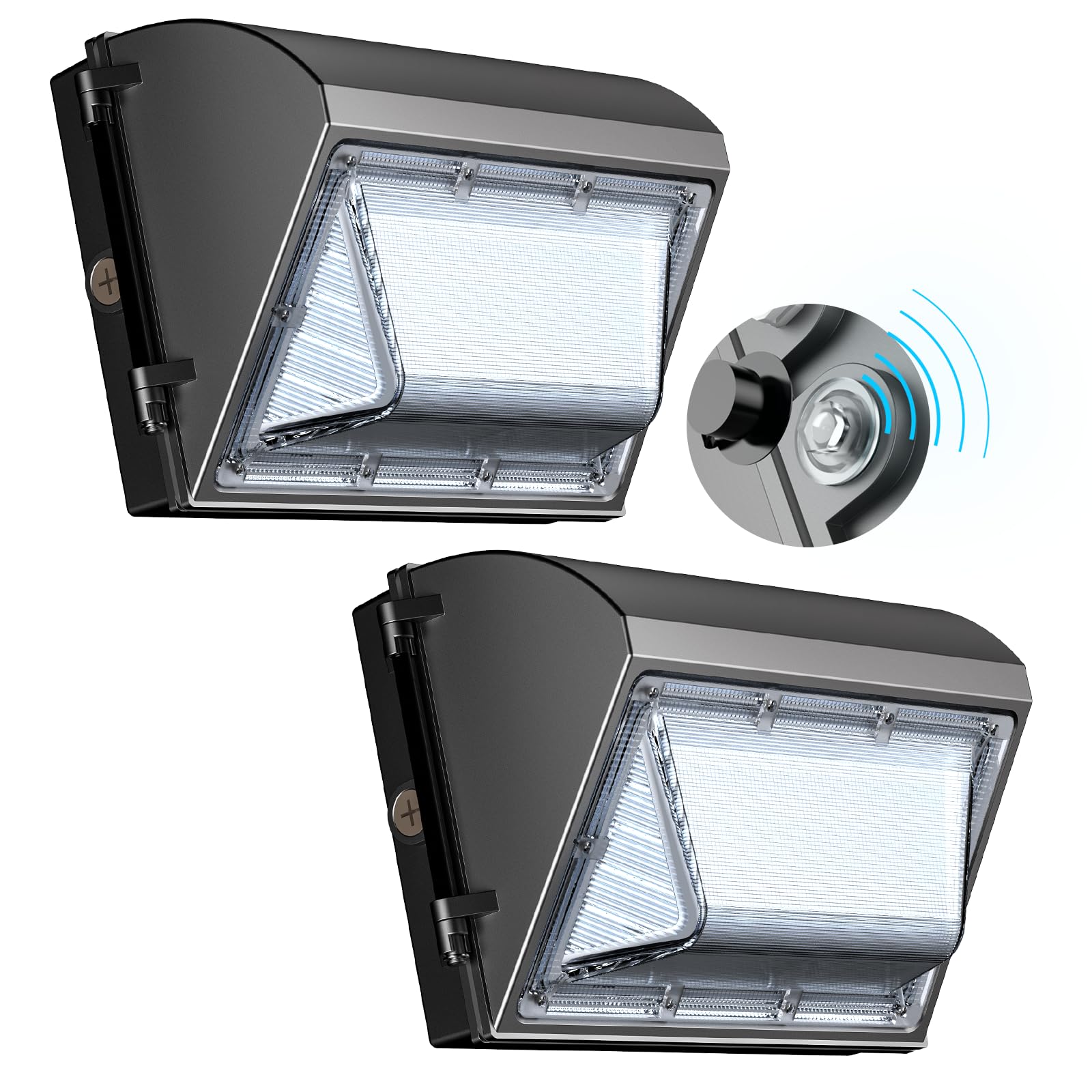 Aphyni 150W LED Wall Pack Light 2 Pack, Dusk to Dawn Photocell Wall Pack LED Exterior Light, 22500LM 5000K IP65 LED Wall Packs O