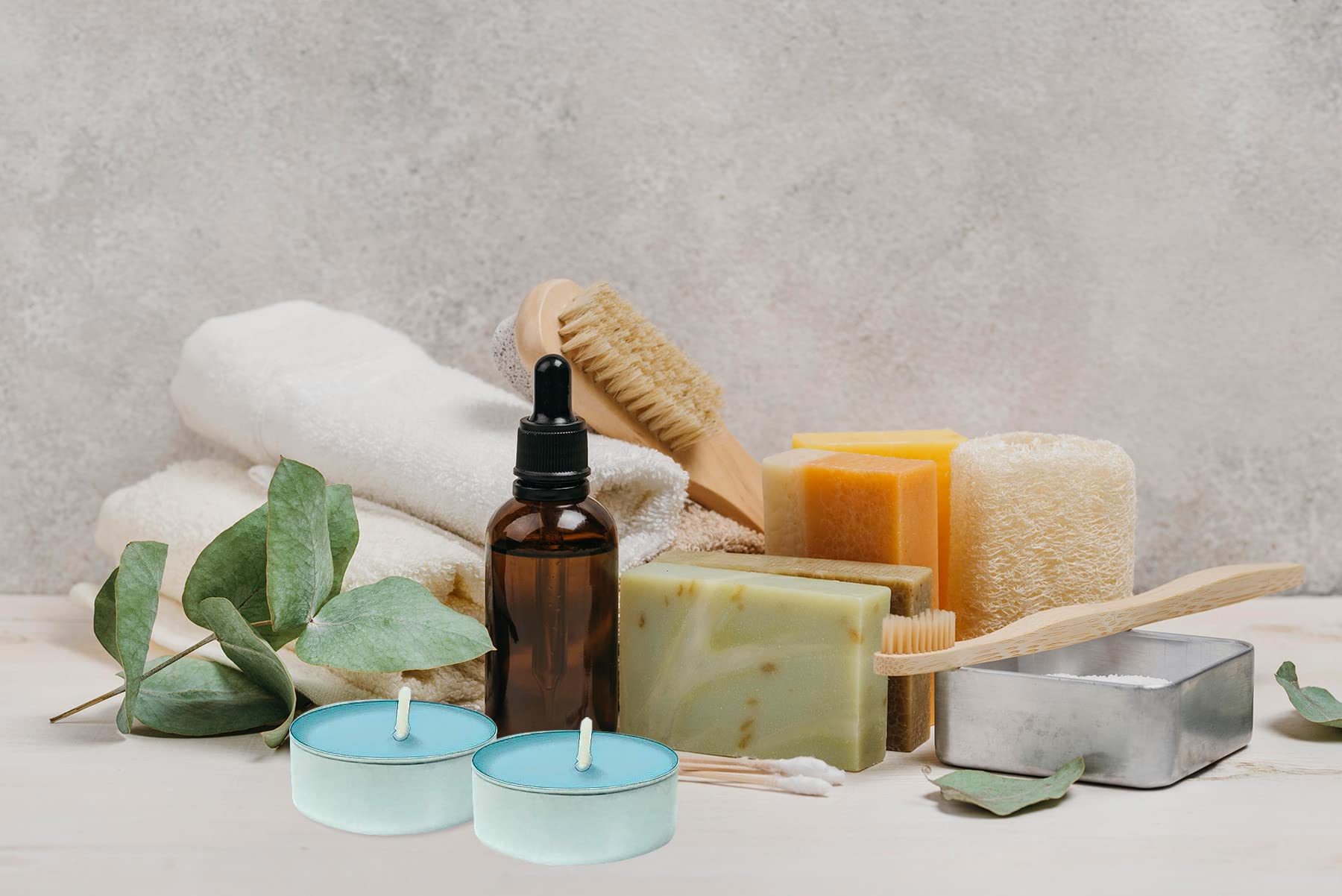 DecorRack 30 Tealight Candles, Linen Scented, Pleasant Fragrance Candle, Aromatherapy, Scented Home Decor, Votive Long Lasting C