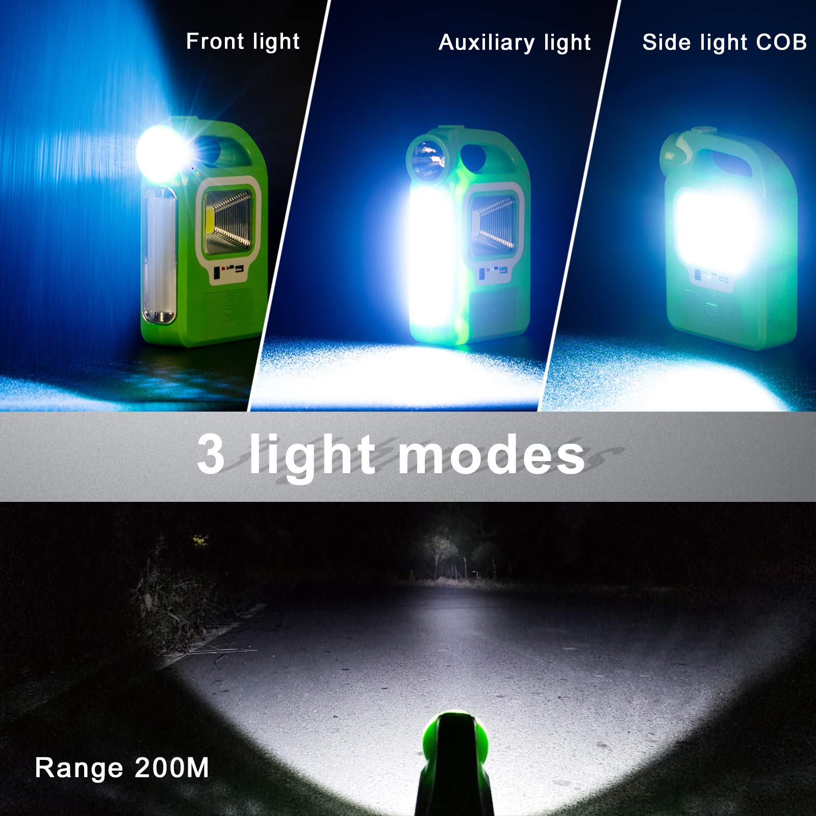 4 Pack Solar Lantern Camping Essentials Accessories Lights, Rechargeable LED Flashlight, Tent Lights for Emergency, Hurricane, S
