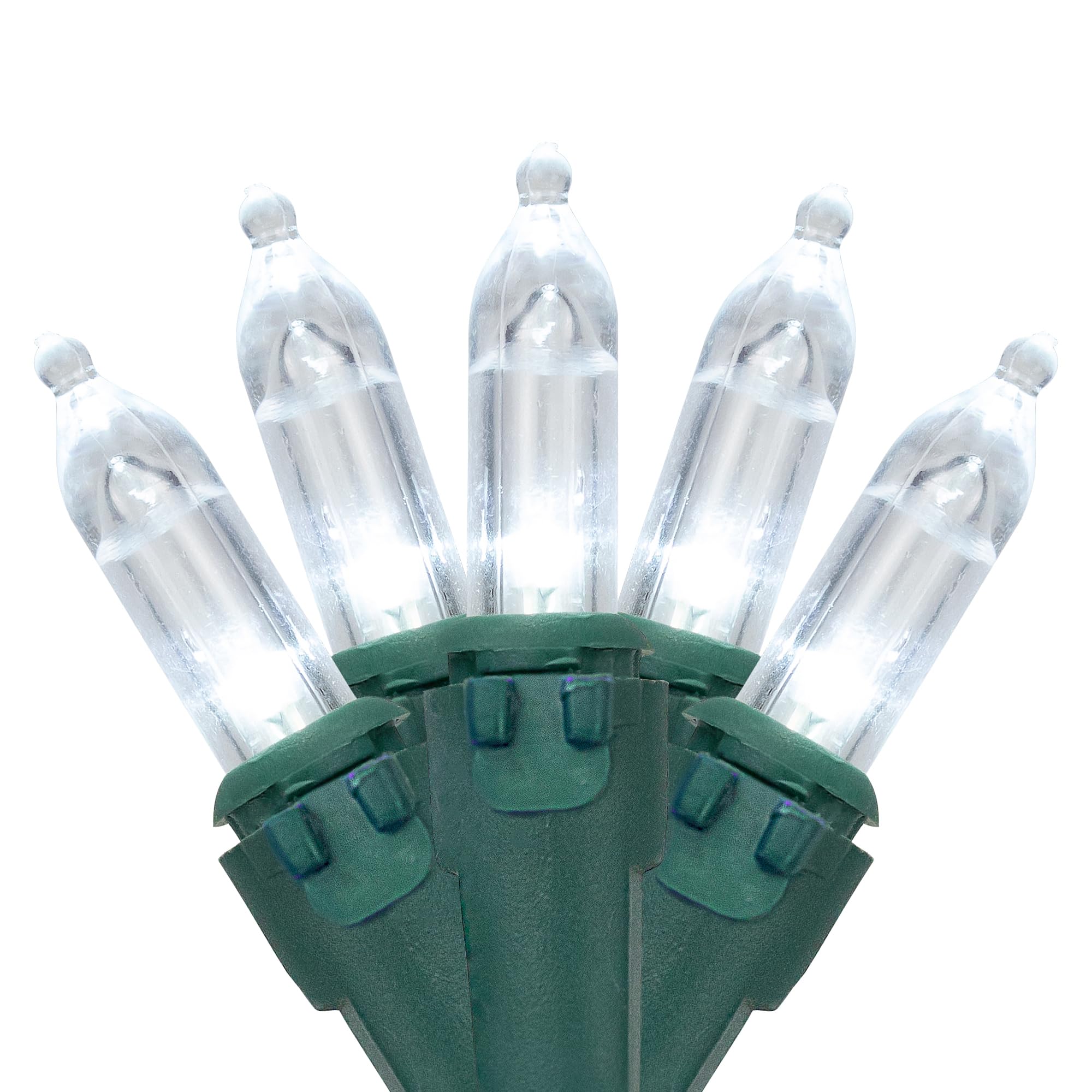 Northlight 35ct White LED Mini Christmas Lights, 11.25ft Green Wire, Plastic, Indoor/Outdoor Use