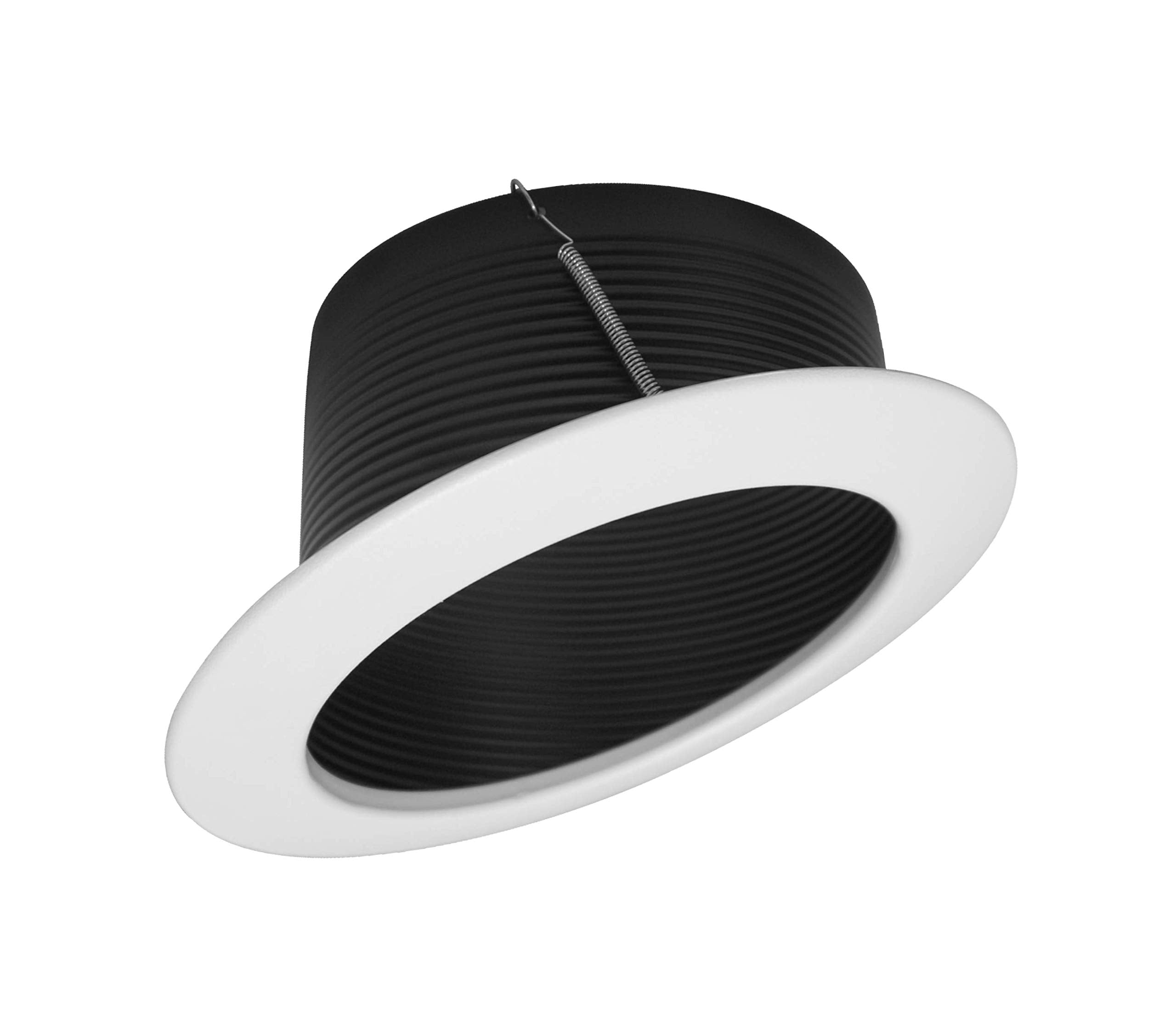 6 in. White Recessed Slope Trim with Black Baffle (17704