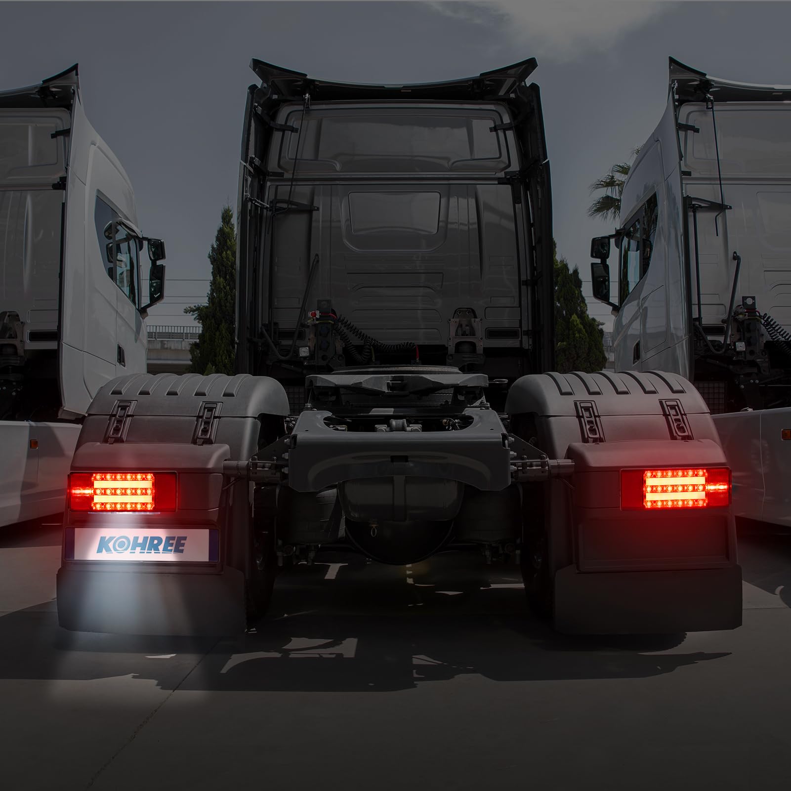 Kohree Submersible Led Trailer Lights Kit, 12V Super Bright Utility Brake Stop Turn License Tail Lights, Rectangular Trailer Lig