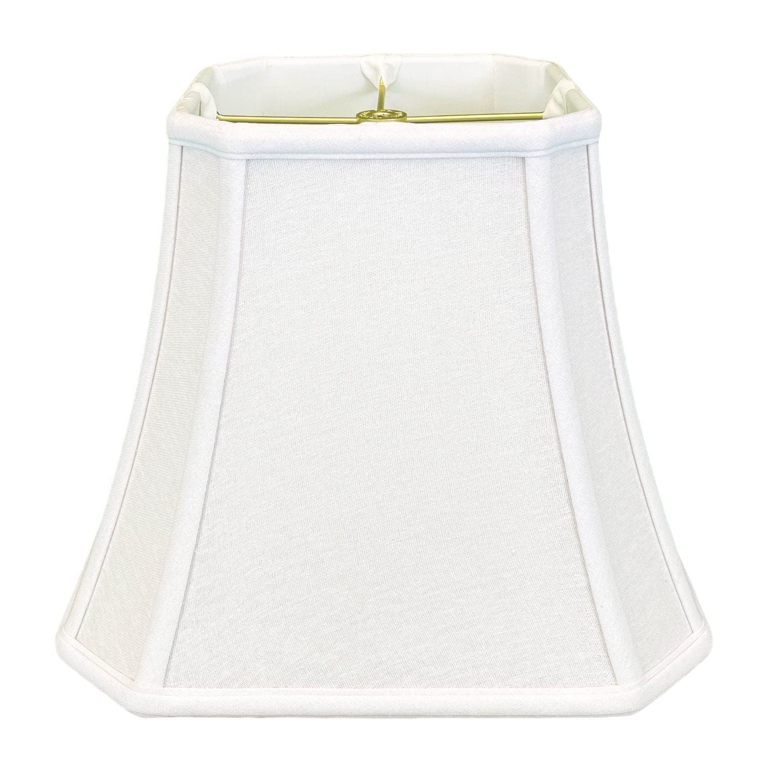Royal Designs, Inc. BS-705-16LNWH Square Cut Corner Bell Basic Lamp Shade, 9 x 16 x 13, Linen White