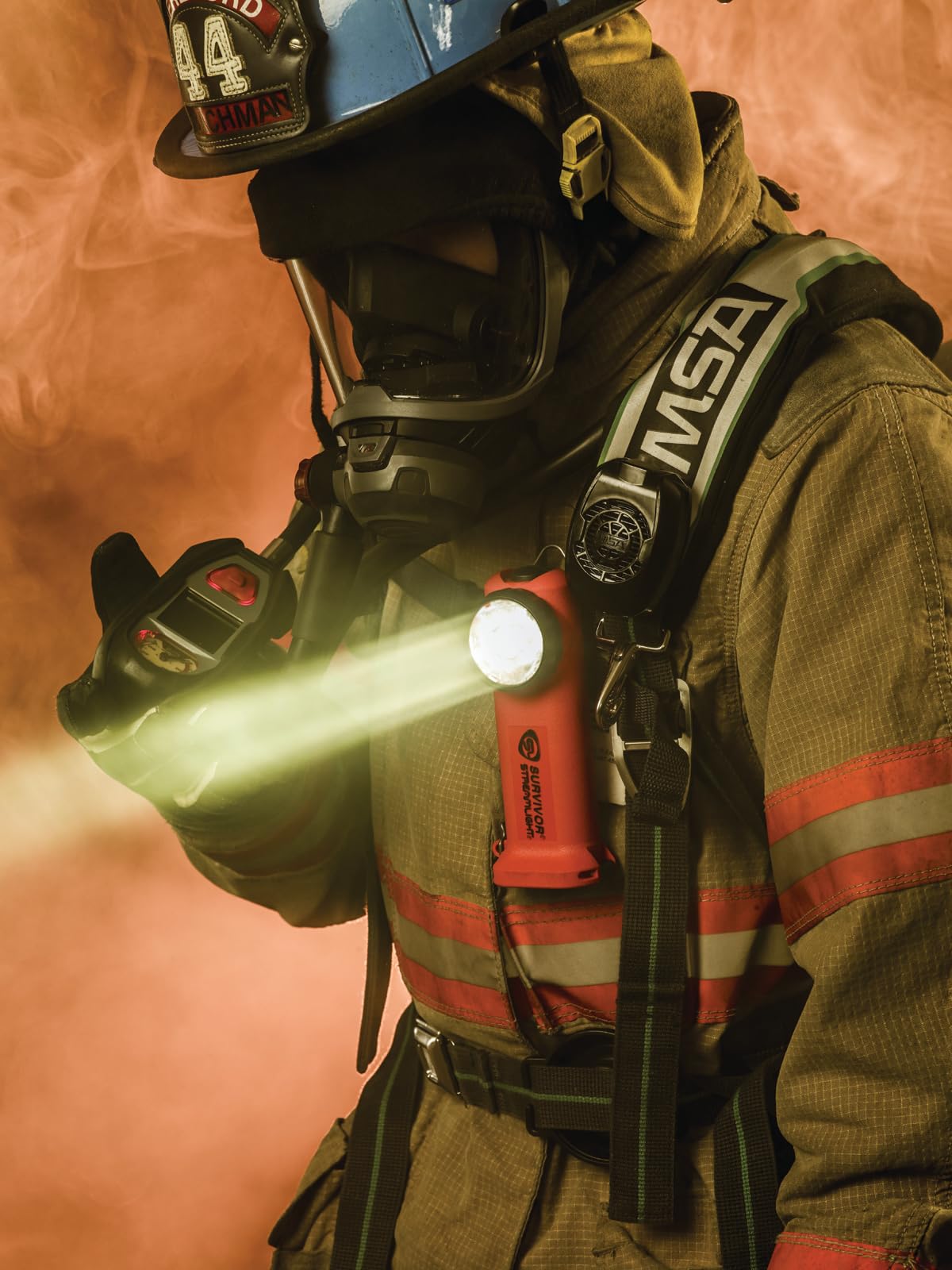 Streamlight 90540 Survivor 175-Lumen Alkaline Safety-Rated Firefighter Right Angle Flashlight, Orange