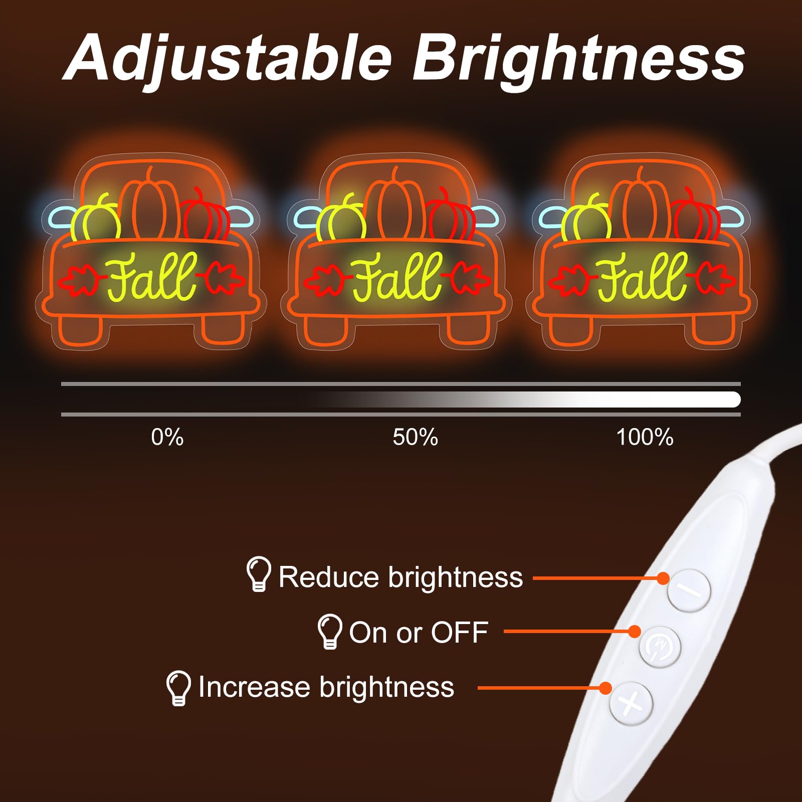Thanksgiving Pumpkin Carriage Led Neon Sign  Fall Truck Led Light  Fall Thanksgiving Decor Led Neon Light Pumpkin Truck Neon Sign Autumn Home Farmhouse Decor 15.2X13