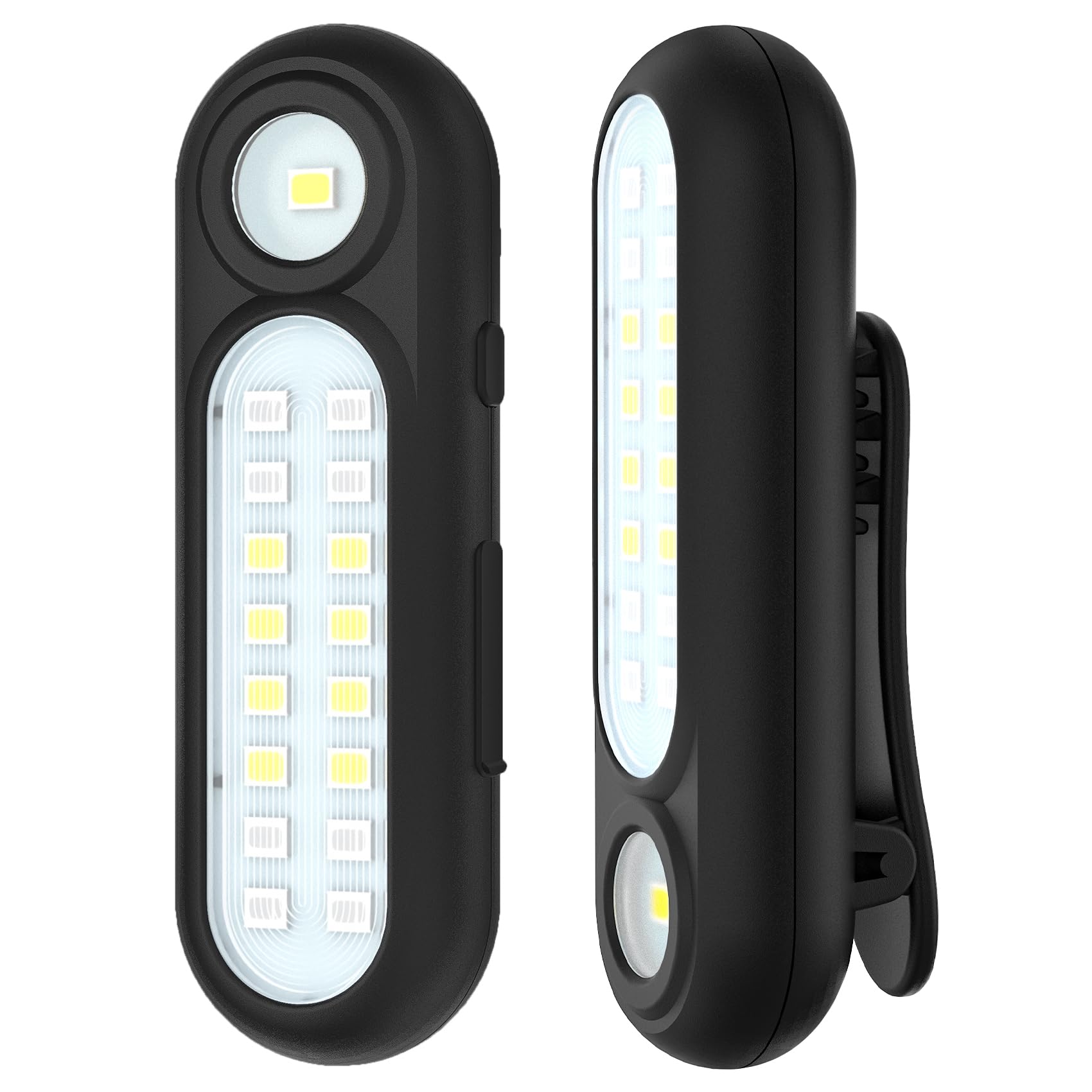 Yaklim Rechargeable Clip On Flashlight, LED Safety Light for Runners, 2 PCS, Model RM-311-B-2P