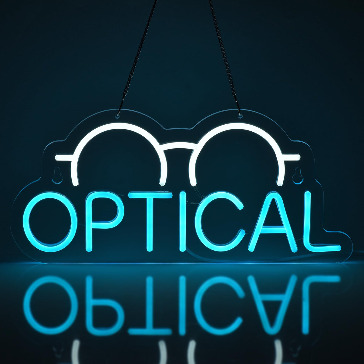 Led Optometry Sign Jomobuty Optical Neon Sign For Wall Decor Led Light Up Sign Eyeglass S ...