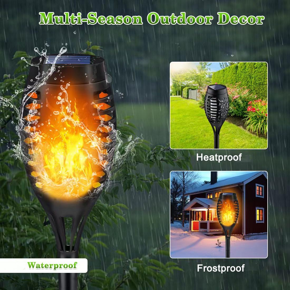 Outdoor Solar Lights  12Pack Solar Torch Light With Flickering Flame  Garden Lights Waterproof For Halloween Decor  Flame Torches For Outside  Luces Solares Para Exteriores Pathway Yard Garden Decor