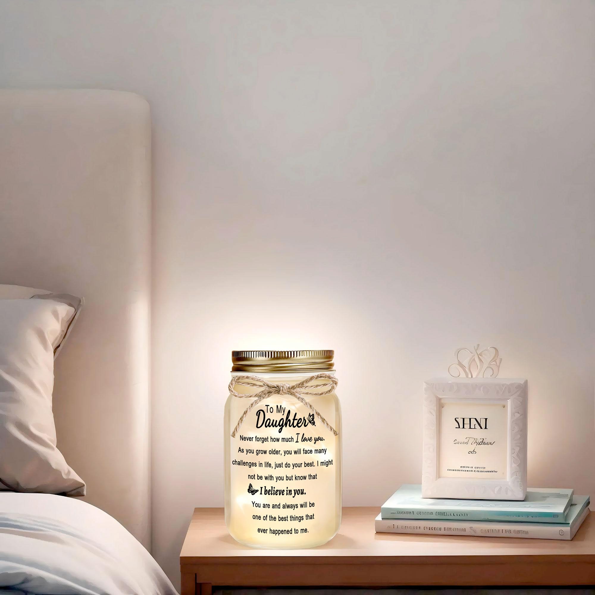 Rxyjlhjx Gifts For Daughter - Decorative Mason Jar With Warm Glow  Daughter Gift From Mom  Thoughtful Birthday Graduation Christmas Gift From Parents