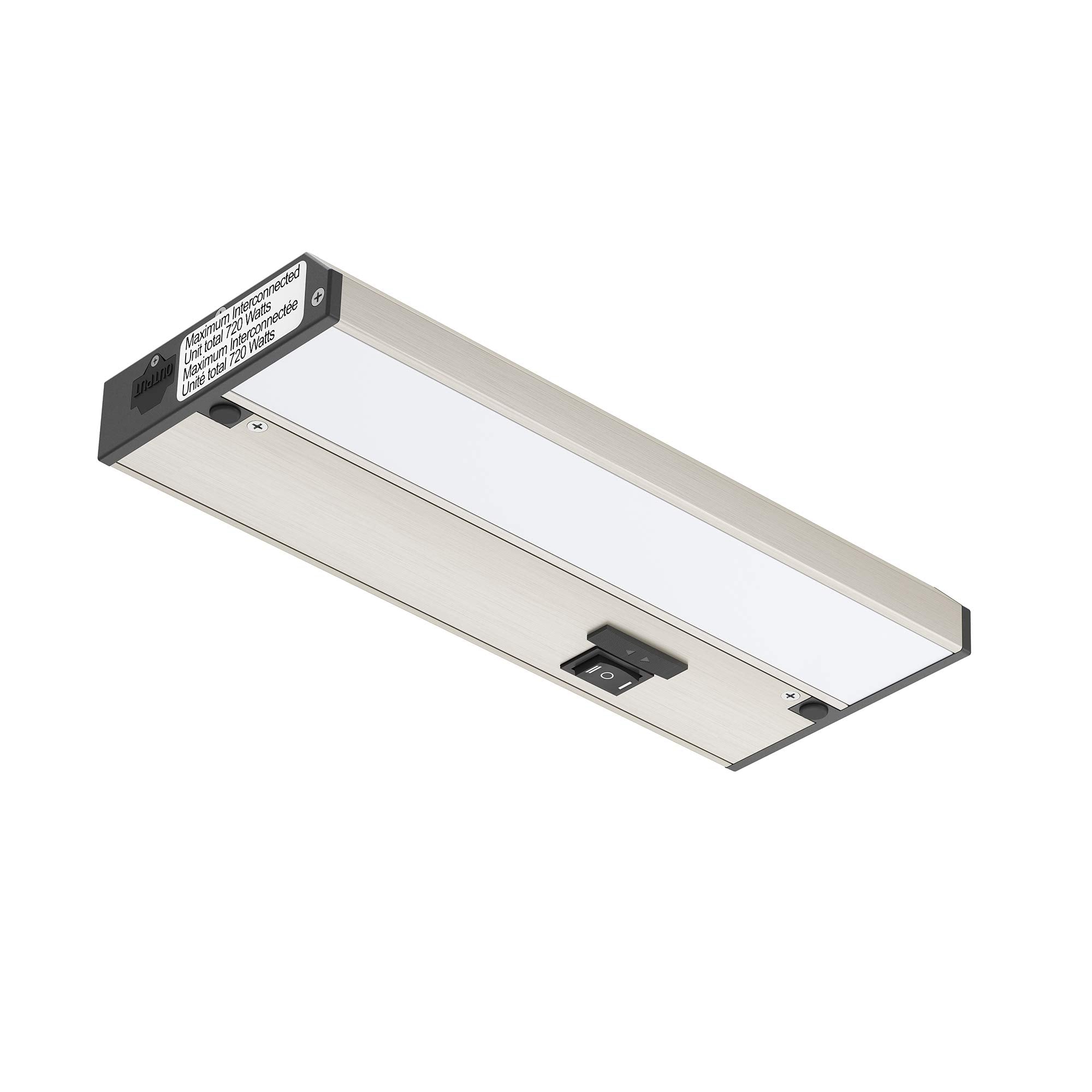 GETINLIGHT LED Under Cabinet Lighting, Dimmable 3 Color Levels, 9-inch, Brushed Nickel, Model IN-0210-0-SN