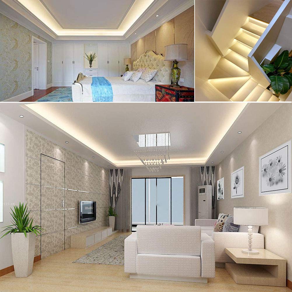 Suyooulin Led Strip Lights, 16.4Ft Waterproof Ip65, Smd 2835, 1200 Leds, 26000Lm, Natural White 4500K,