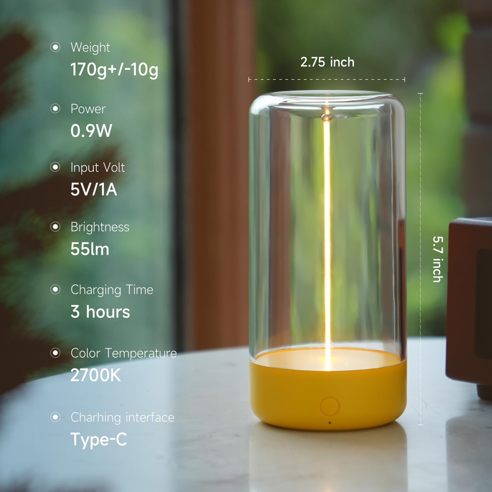 Auge Light Mini Minimalist Table Lamp Cordless Led Desk Lamp Rechargeable Modern Night Lights Portable Nightstand Lamps Unique A