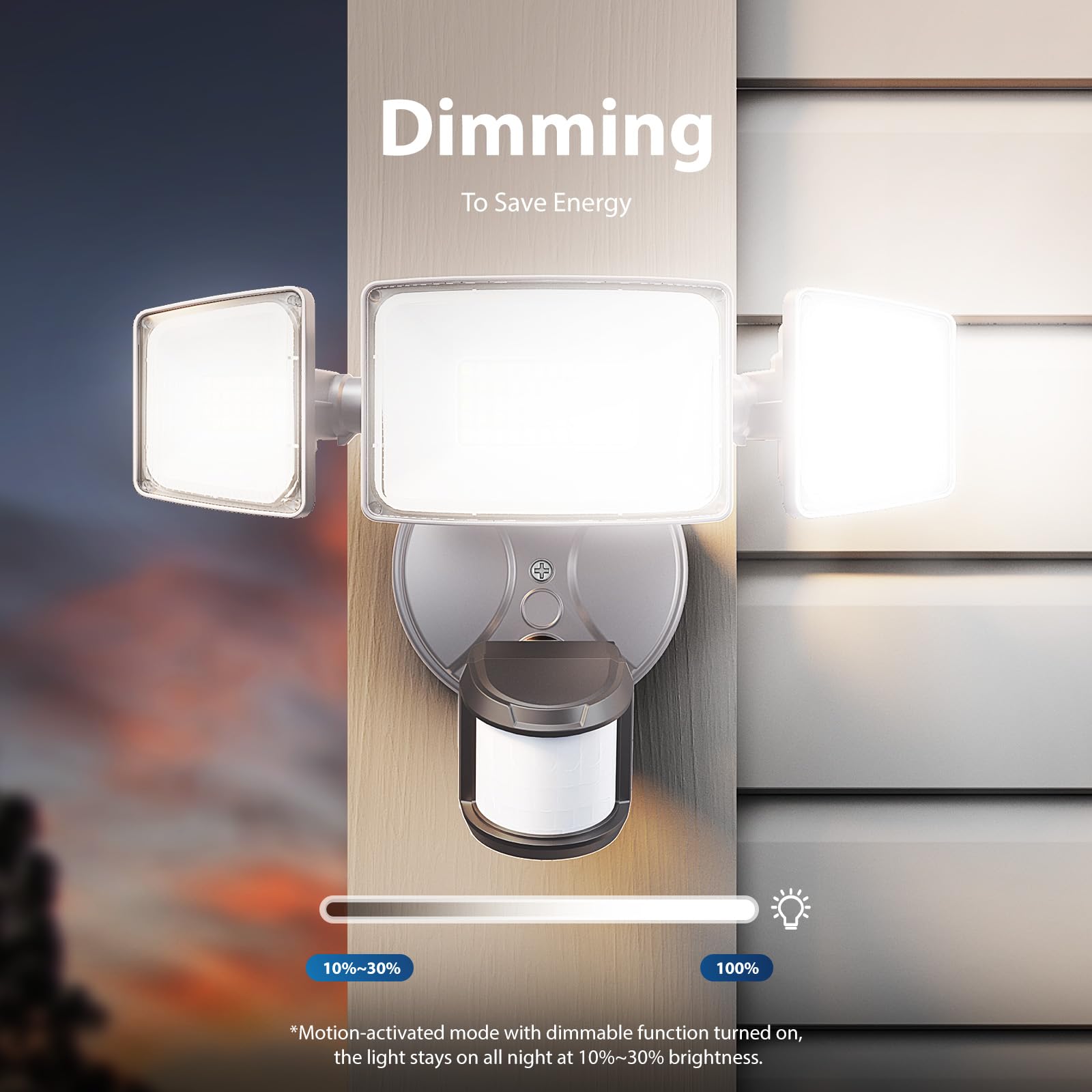 Onforu 75W Led Motion Sensor Outdoor Lights, Dusk To Dawn Flood Lights Outdoor Motion Sensor, Hardwired Security Lights Floodlig