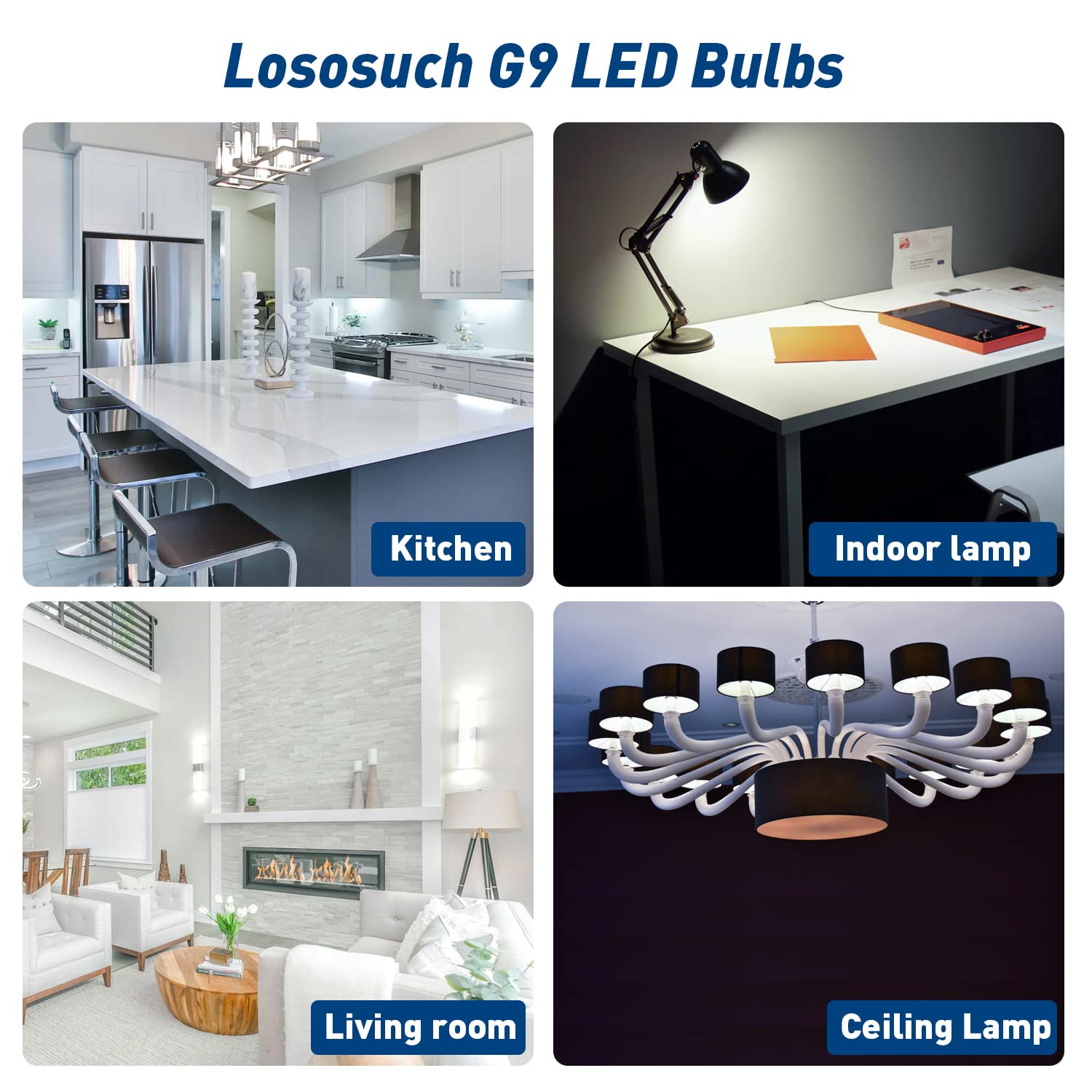 Lososuch Dimmable G9 Led Bulb 6000K Daylight, 3W G9 Base Chandelier Light Bulb Daylight White,20W 25W 30W Halogen Replacement G9