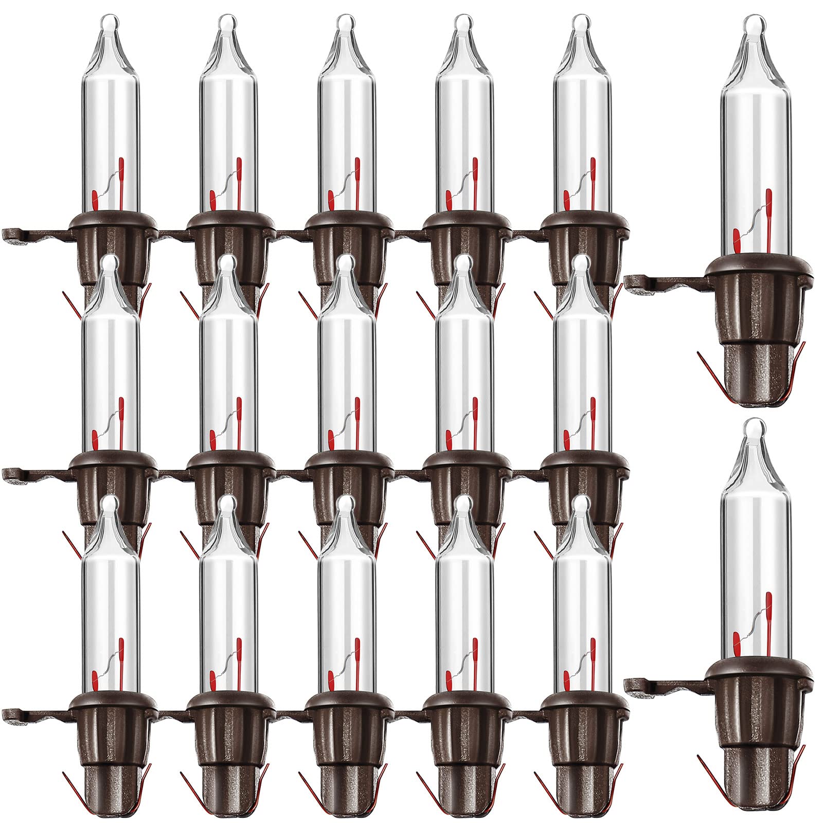 200 Count 2.5V Christmas 50/100/150/200 Count Mini Incandescent Wire String Lights Replacement Bulbs Indoor/Outdoor Christmas Lights Decorations For Home Xmas Tree (Brown Base With Warm White Bulb)