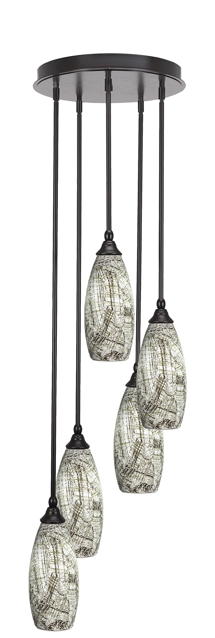Empire 5 Light Cluster Pendalier in Espresso Finish (2145-ES-5064)