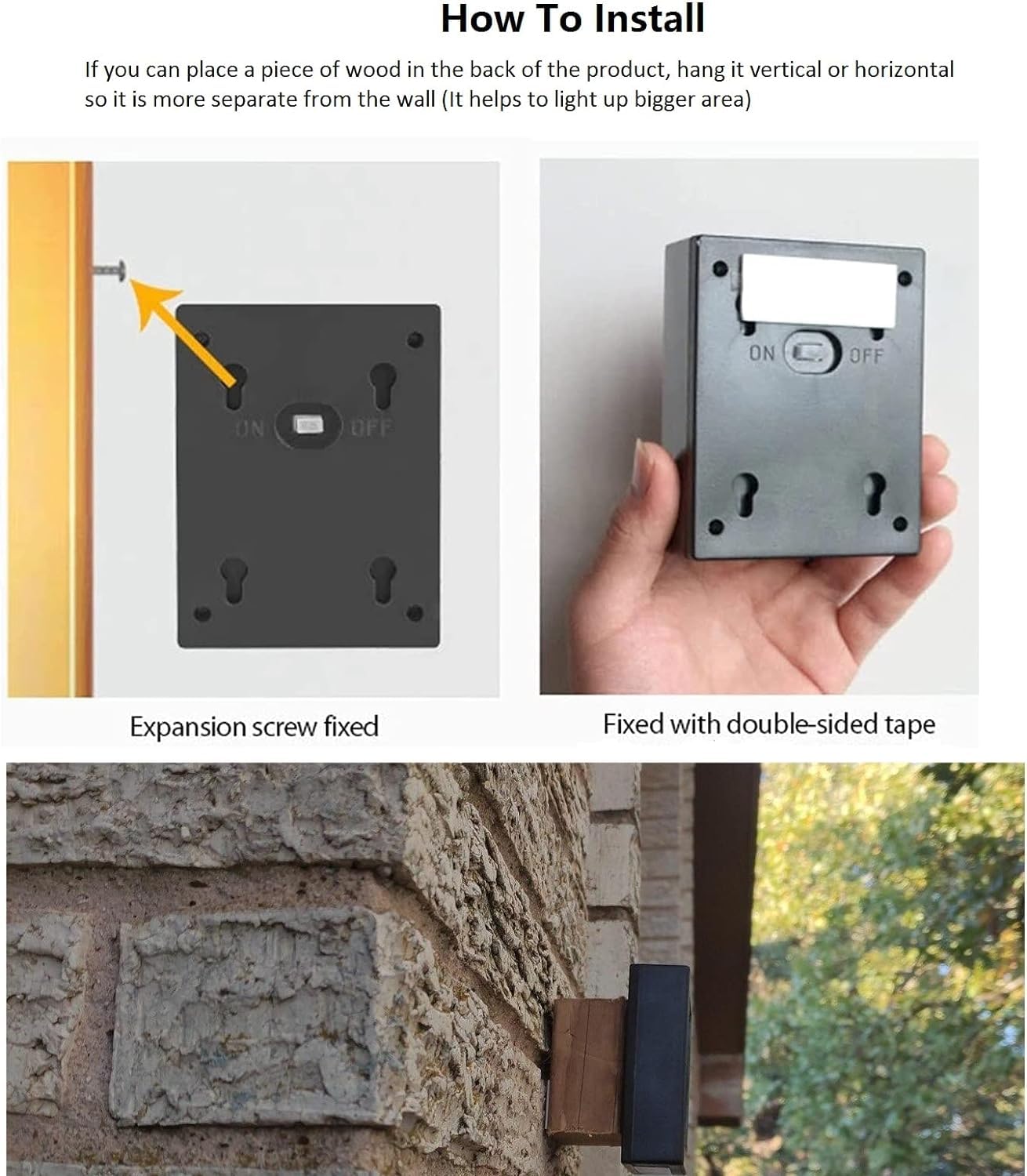 ASLIDECOR Solar Wall Lights 4 Pack, Waterproof LED Up Down Lamps for Outdoor Patio, Black Modern Design with Sunlight Sensor