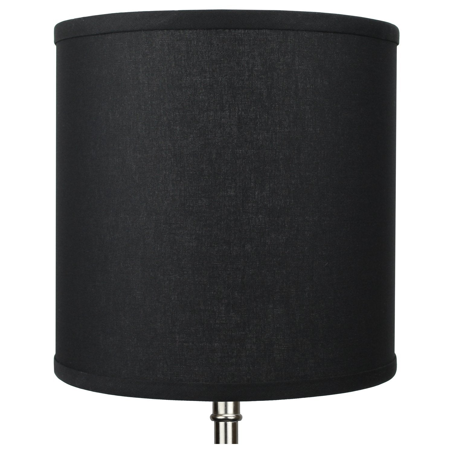 Fenchelshades.Com 10'' Top Diameter X 10'' Bottom Diameter 10'' Height Fabric Drum Lampshade Spider Attachment (Linen Black)