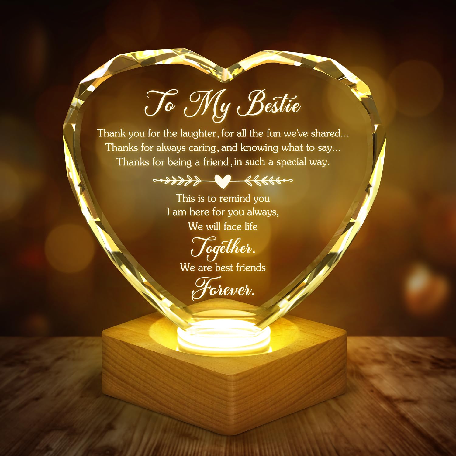 WAVEJOE to My Girl Gifts 3D Illusion Lamp for Girlfriend, Engraved Crystal Night Light Presents, Birthday Anniversary Christmas 