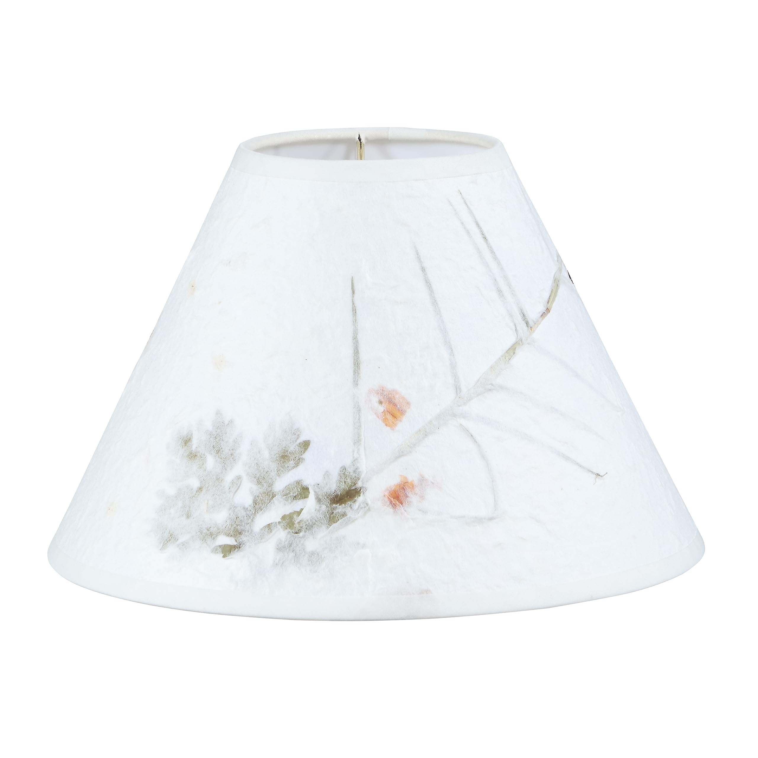 Aspen Creative 56039, Hardback Empire Transitional UNO Lamp Shade, Off White Petal Paper, 4&quot; Top x 10&quot; Bottom x 7&quot; Slant, Slip UNO 33mm