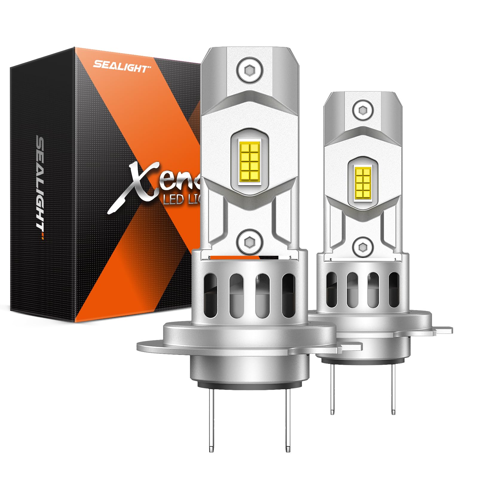 SEALIGHT H7 Bulbs 64,000LM 6500K Cool White IP68 Waterproof X3S H7 Pack of 2