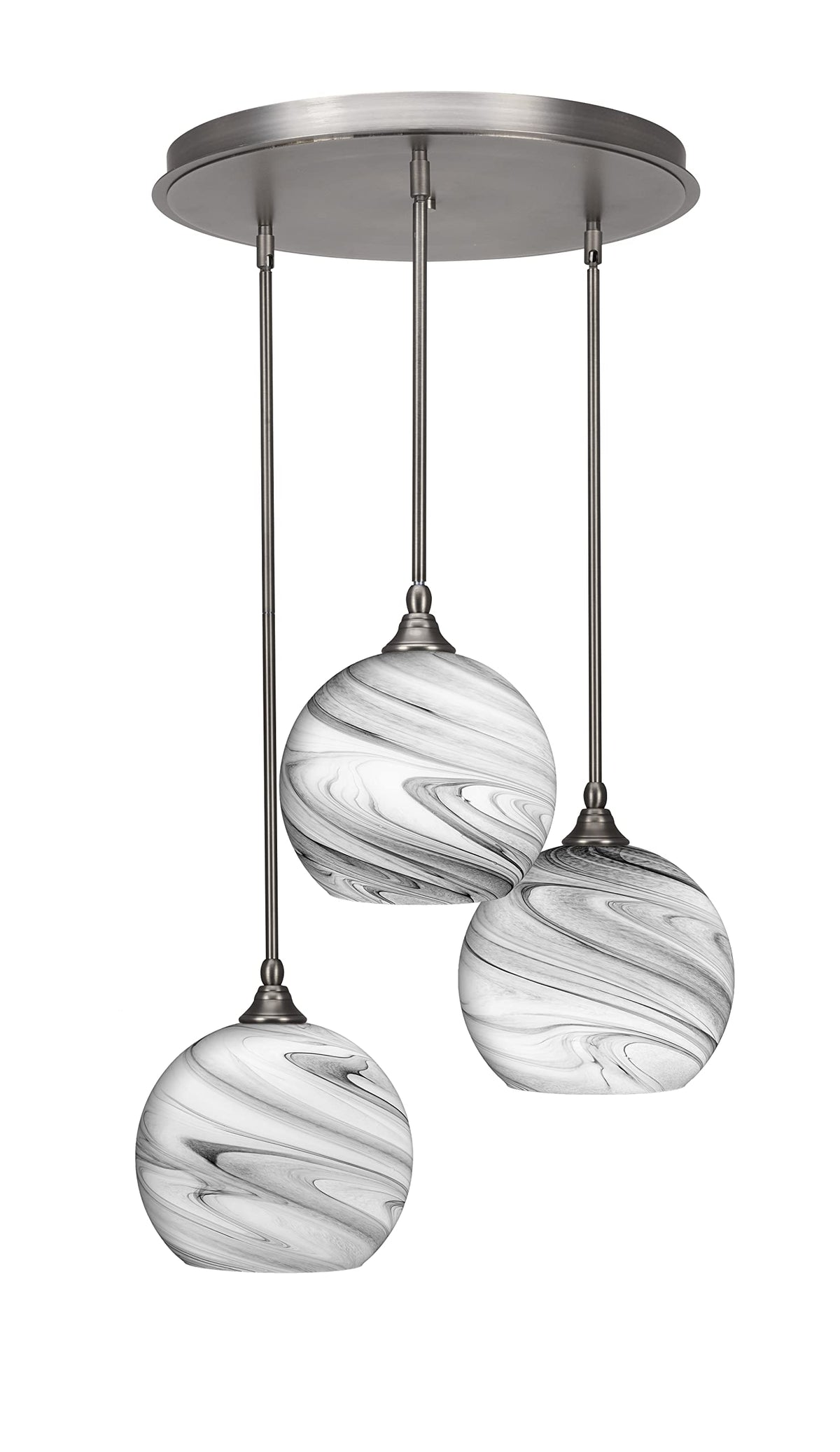 Empire 3 Light Cluster Pendalier in Brushed Nickel Finish (2183-BN-4359)