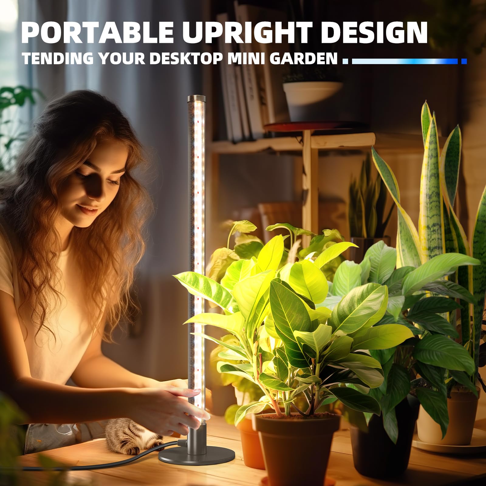 Barrina T10 Vertical Grow Light, 20W 2Ft Desk Led Plant Light, Hanging And Standing, Table Top Full Spectrum Grow Lights For Indoor Plants With Stand And On/Off Switch, Ideal For Plants Growth