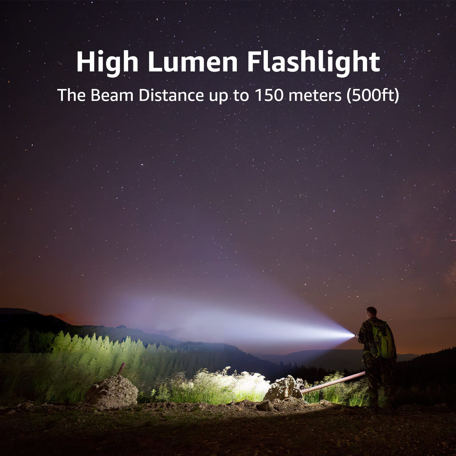 Lighting EVER LED Flashlights, High Lumens, Waterproof, Small, Aluminum, Black, Model 1200012-2-a, 2 Pack, AAA Batteries Included
