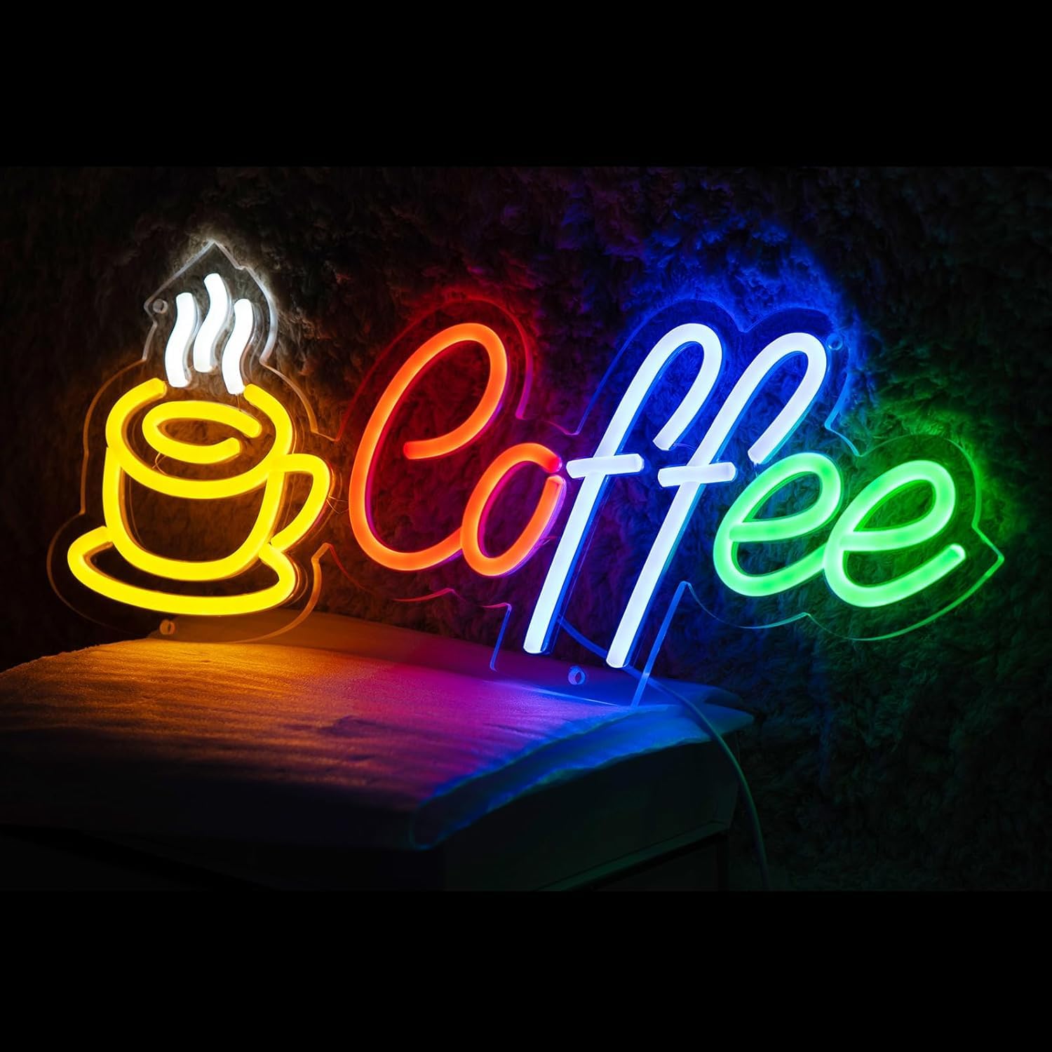 Coffee Neon Signs for Wall Decor, Neon Lights for Coffee Shop Led Business Signs Suitable for Coffee Store Kitchen Bar Pub Resta