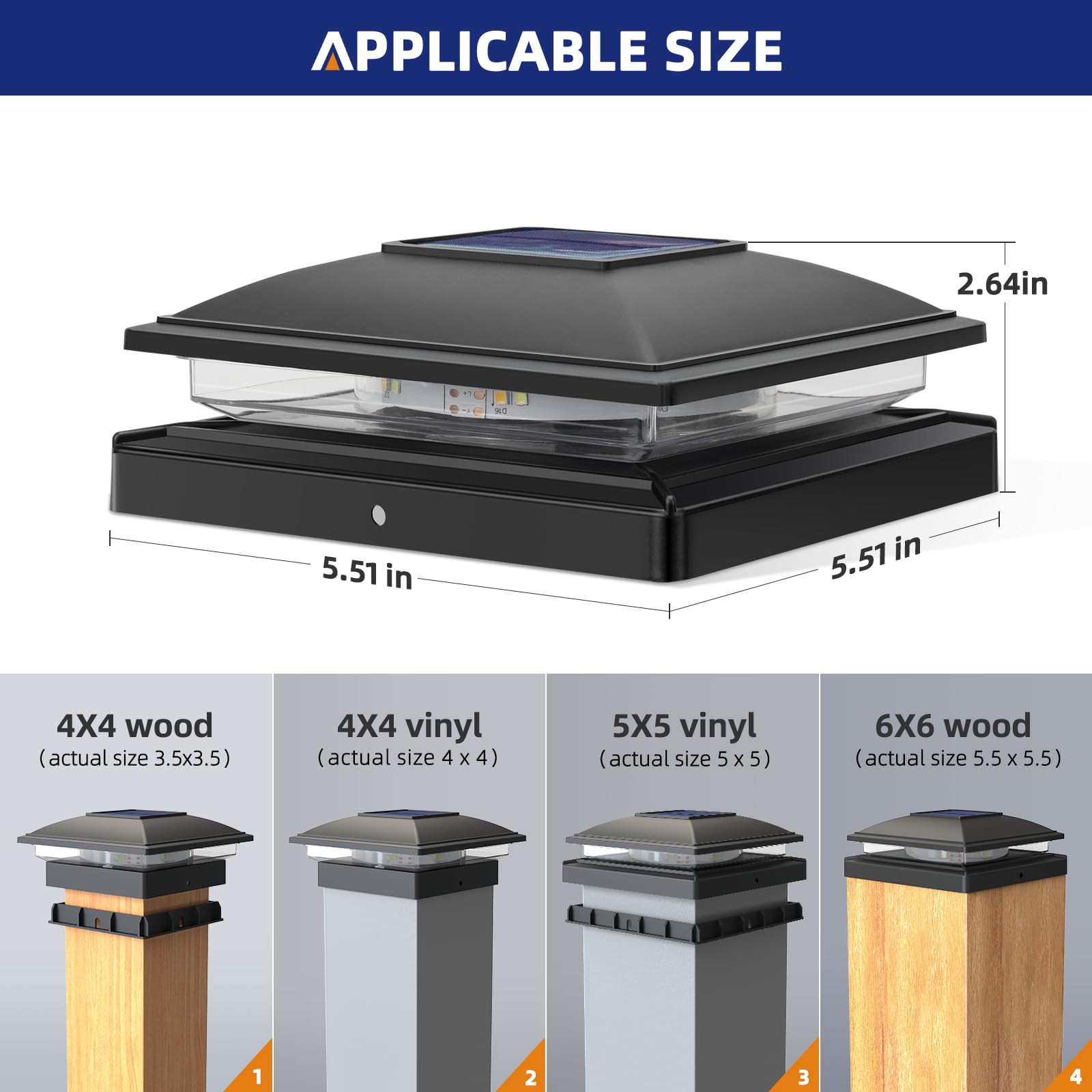 Aponuo Solar Post Cap Lights, 12 Pack 2-Modes Bright Outdoor Waterproof Garden Patio Fence Deck Decor For Fence Deck Caps 4X4,6X