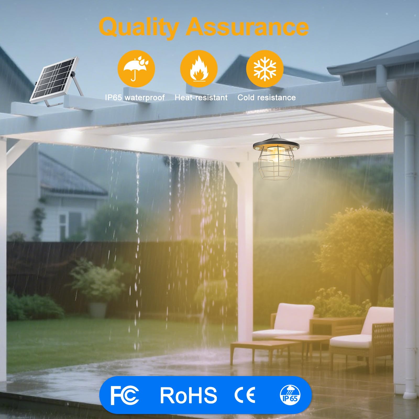 Icofru Solar Shed Light  Motion Sensor Pendant Lights Indoor&Outdoor With 5 Lighting Modes  Solar Gazebo Light Brightness And Color Adjustable For Gazebo Patio Garden Yard Barn Chicken Coop