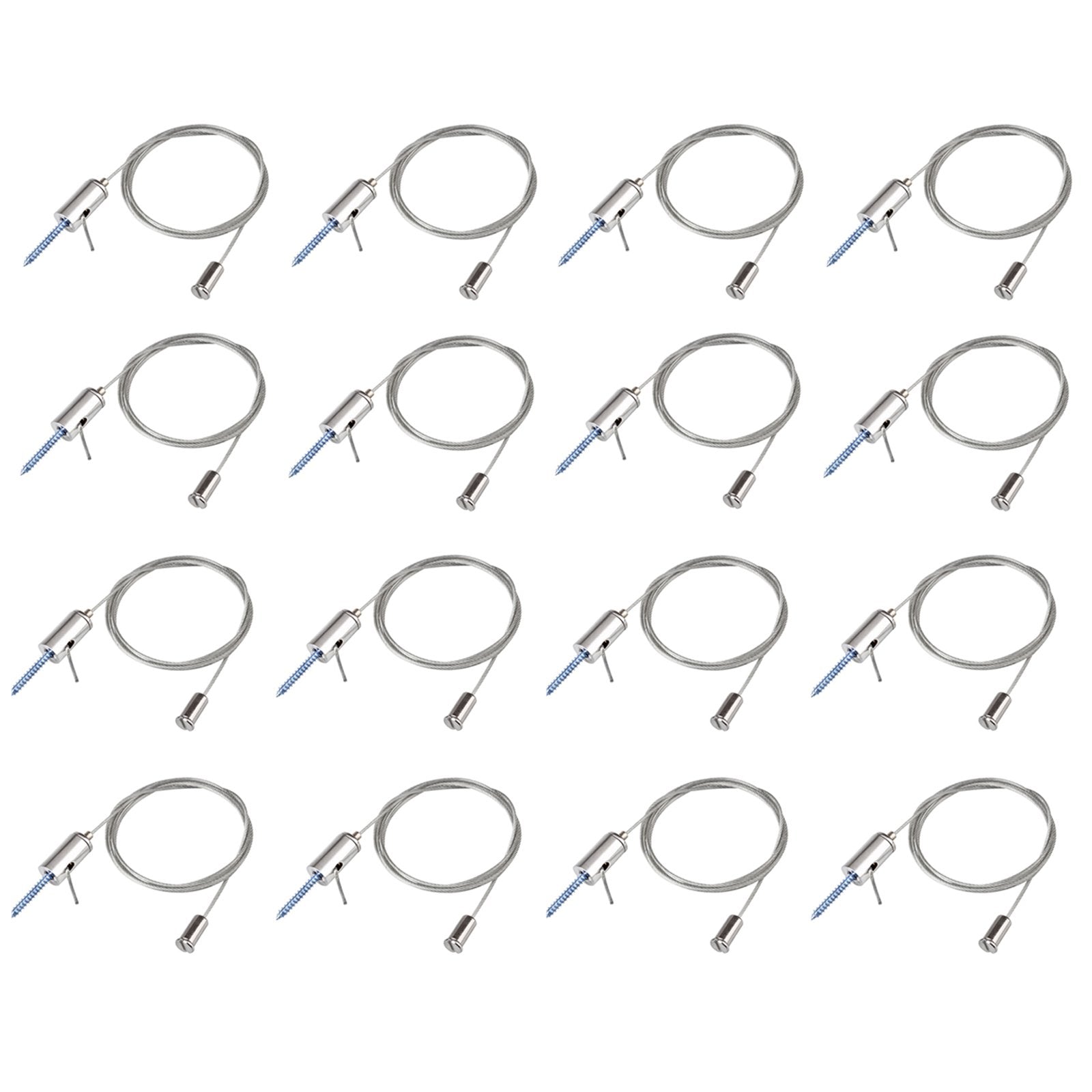 Ottff 16 Pack 3Ft Lighting Suspension Cables Kit, Steel Hanging Chains For Led Panel Aquarium Light, Load 6.6 Ib