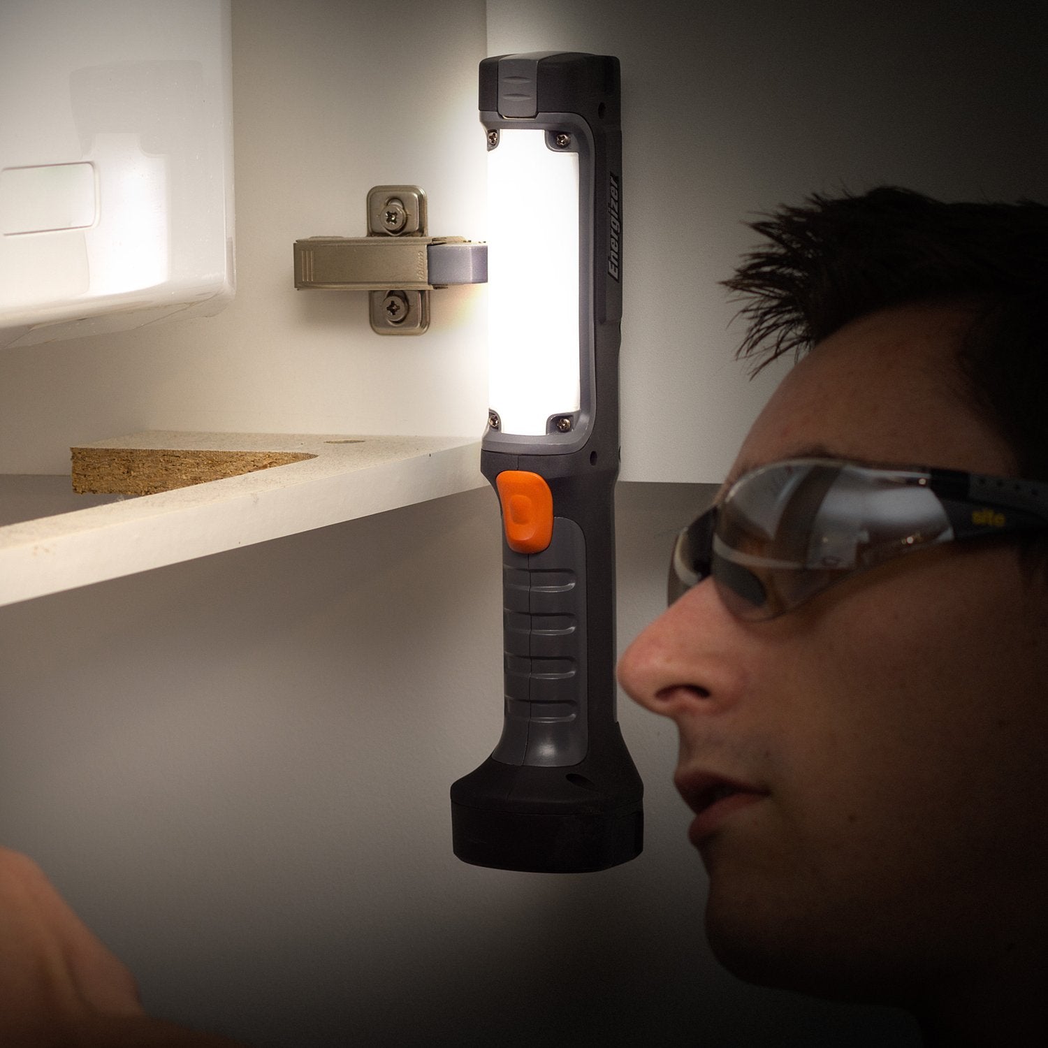 Energizer HC-550 LED Flashlight - Water Resistant, Magnetic Work Light, AA Batteries Included, Multicolor, One Size