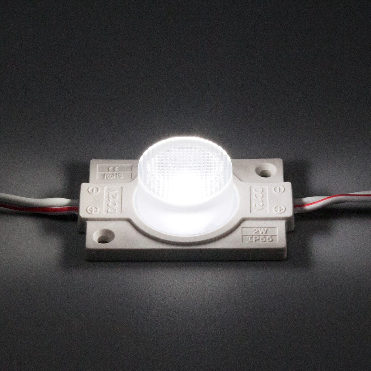 Q QINGCHEN LED Module 12V 2.0W with Lens, 6500K Color, Adhesive Back, 20pcs Pack