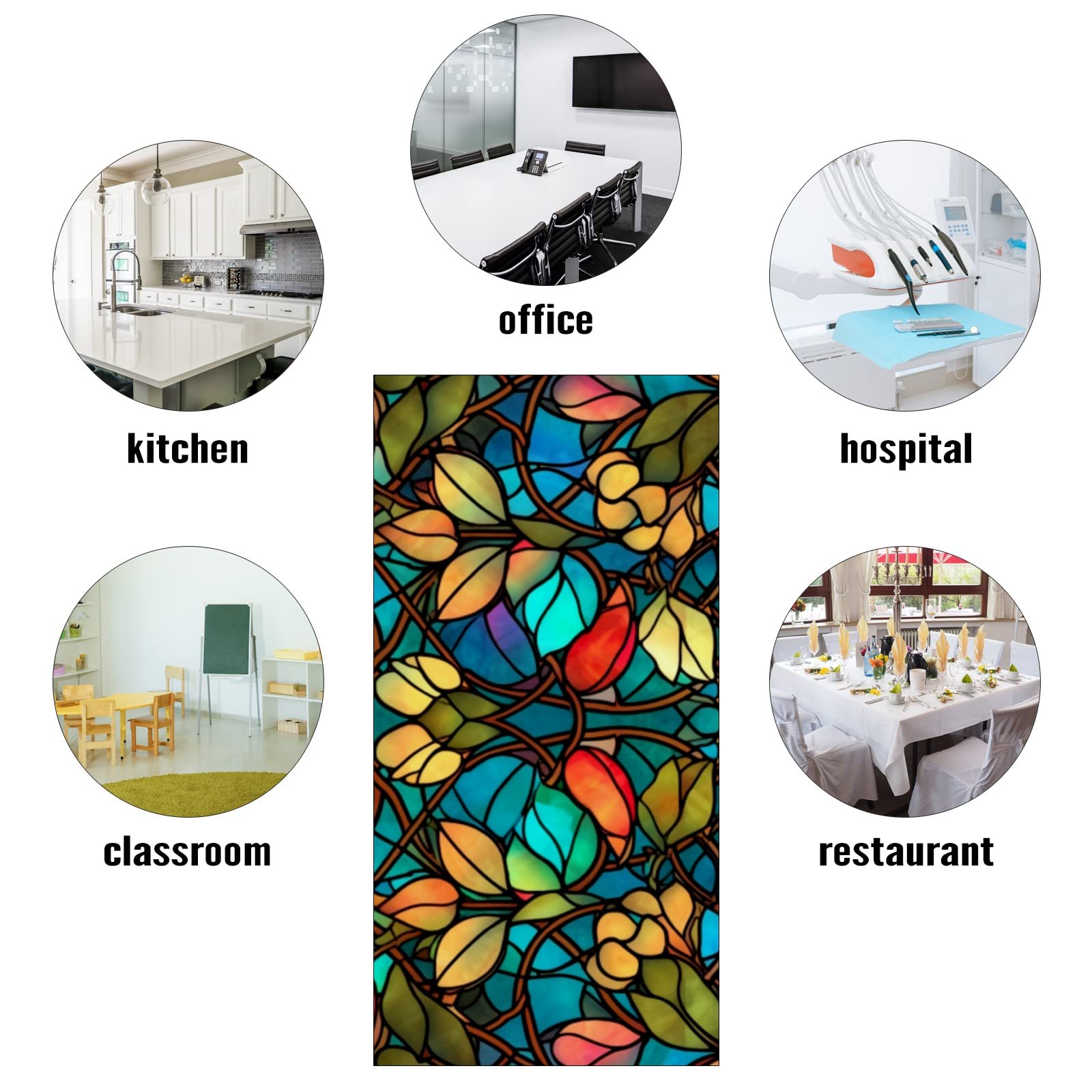 MSINMKOK Fluorescent Light Covers - Colorful Retro Stained Glass - 2x4 Drop Ceiling - One Size - Color4 - Model ywg10318219p0269s137