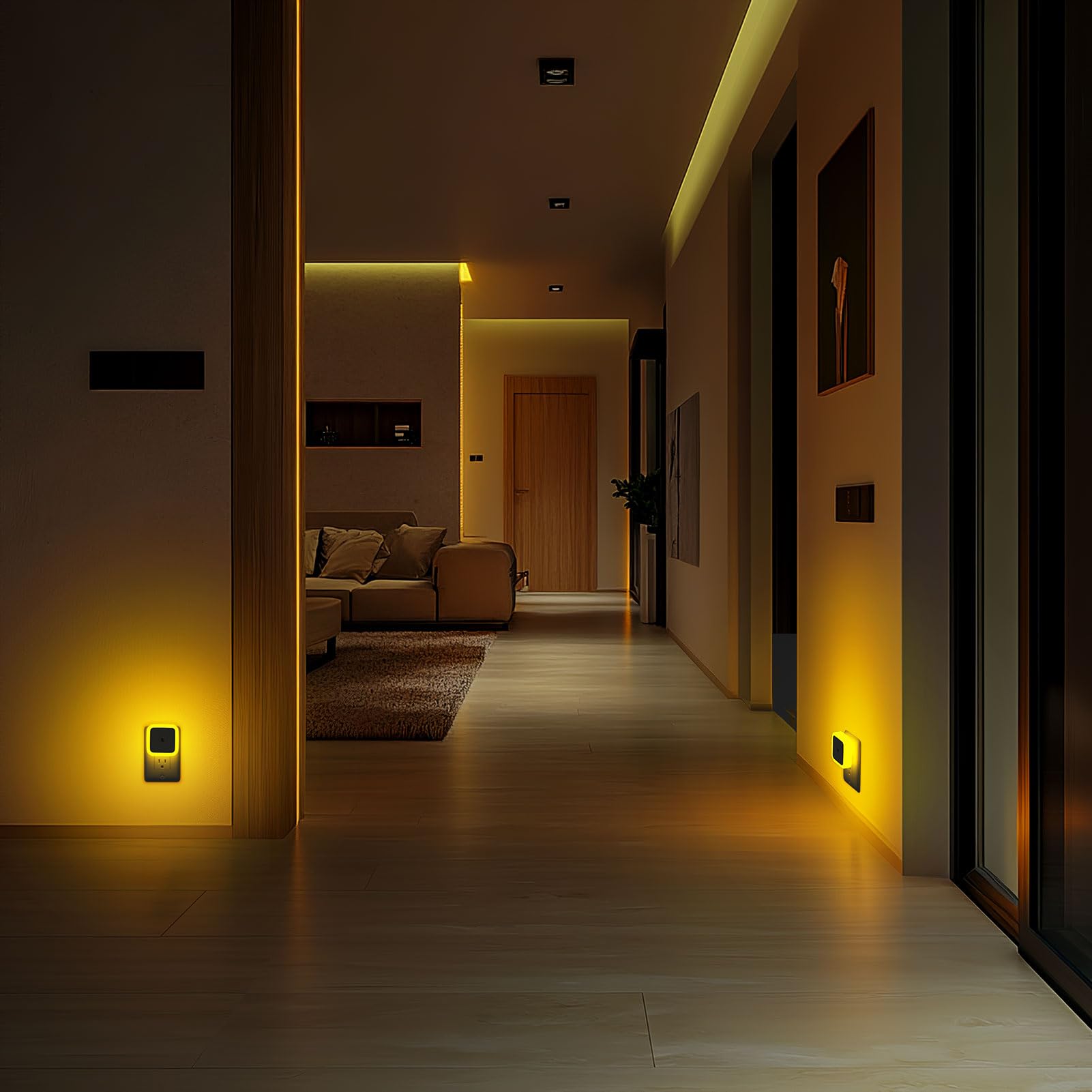 Sujeet Night Light, Night Lights Plug Into Wall,Nightlight Plug In Night Light, Dusk To Dawn Night Lamp Led Night Light For Adults Bedroom, Bathroom, Hallway (Amber)