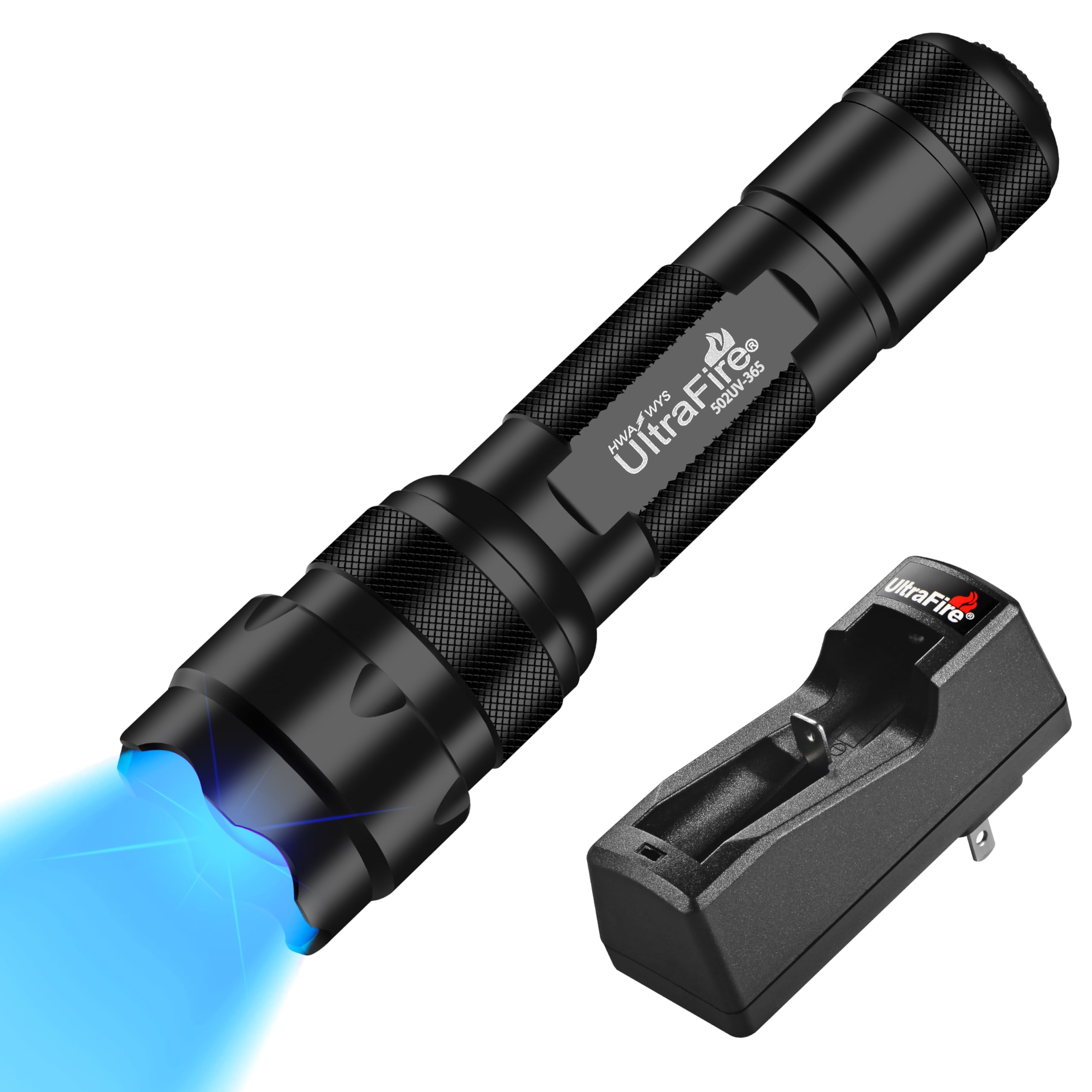 ULTRAFIRE UV Flashlight 365nm Black Light Flashlight - High Power 365 nm Blacklight Pet Urine Detector UV Light for Resin Curing