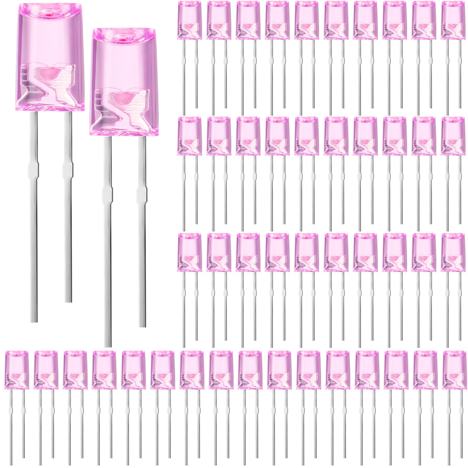 Honoson 60 Pcs Led 3Mm 3V 0.06W String Lights Replacement Bulbs Energy Efficient Light Bulb Outdoor String Light Connectable Led