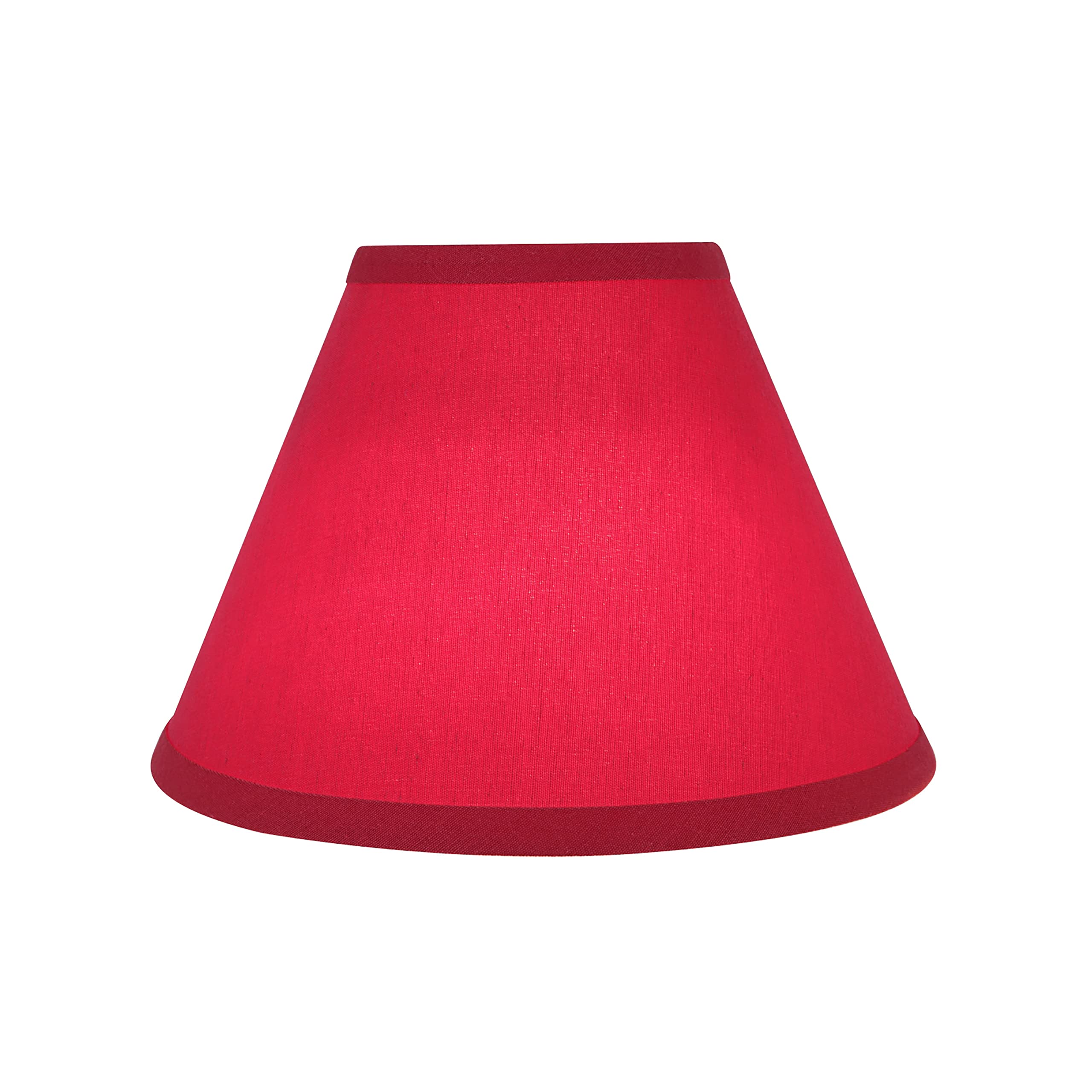 Aspen Creative 58879A Transitional Empire Shape Uno Construction Lamp Shade, Currant Red, 6'' Top X 12'' Bottom X 9'' Slant Heig