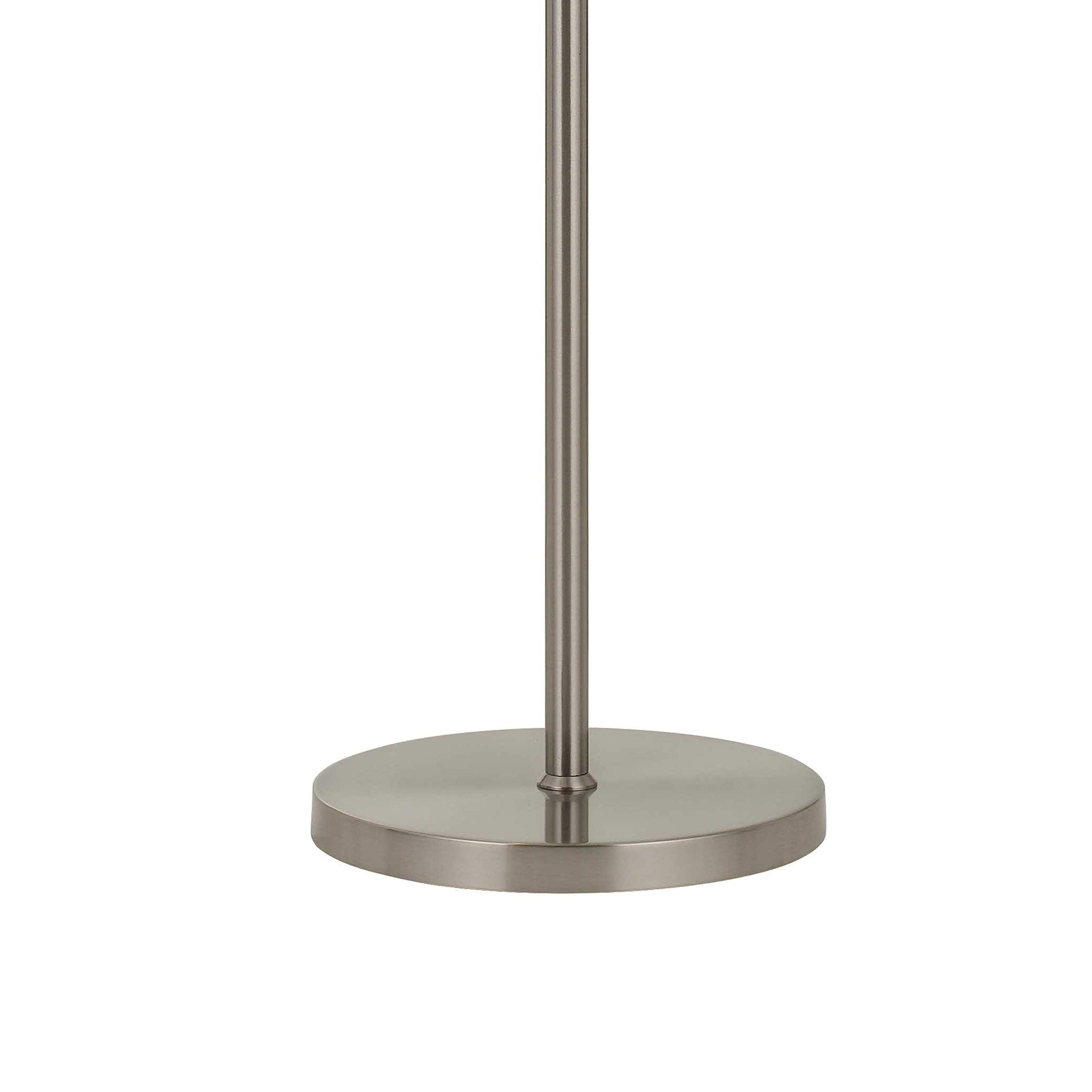 Benzara 10W LED Adjustable Metal Floor Lamp, Swing Arm, Chrome, Model BM224744