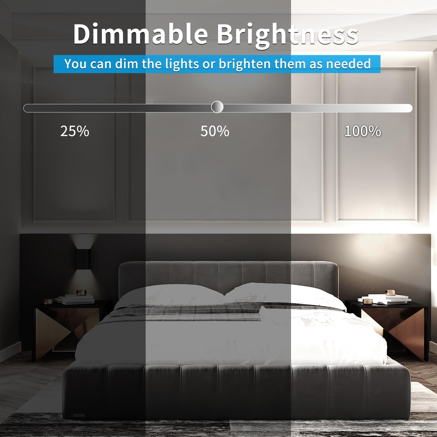 Yeewhale Cob Led Strip Lights 50Ft,6000K Dc 24V Dimmable White Flexible Led Rope Lights For Bedroom,With Remote And App Control Led Lights Strip For Living Room, Shelf, Cabinet