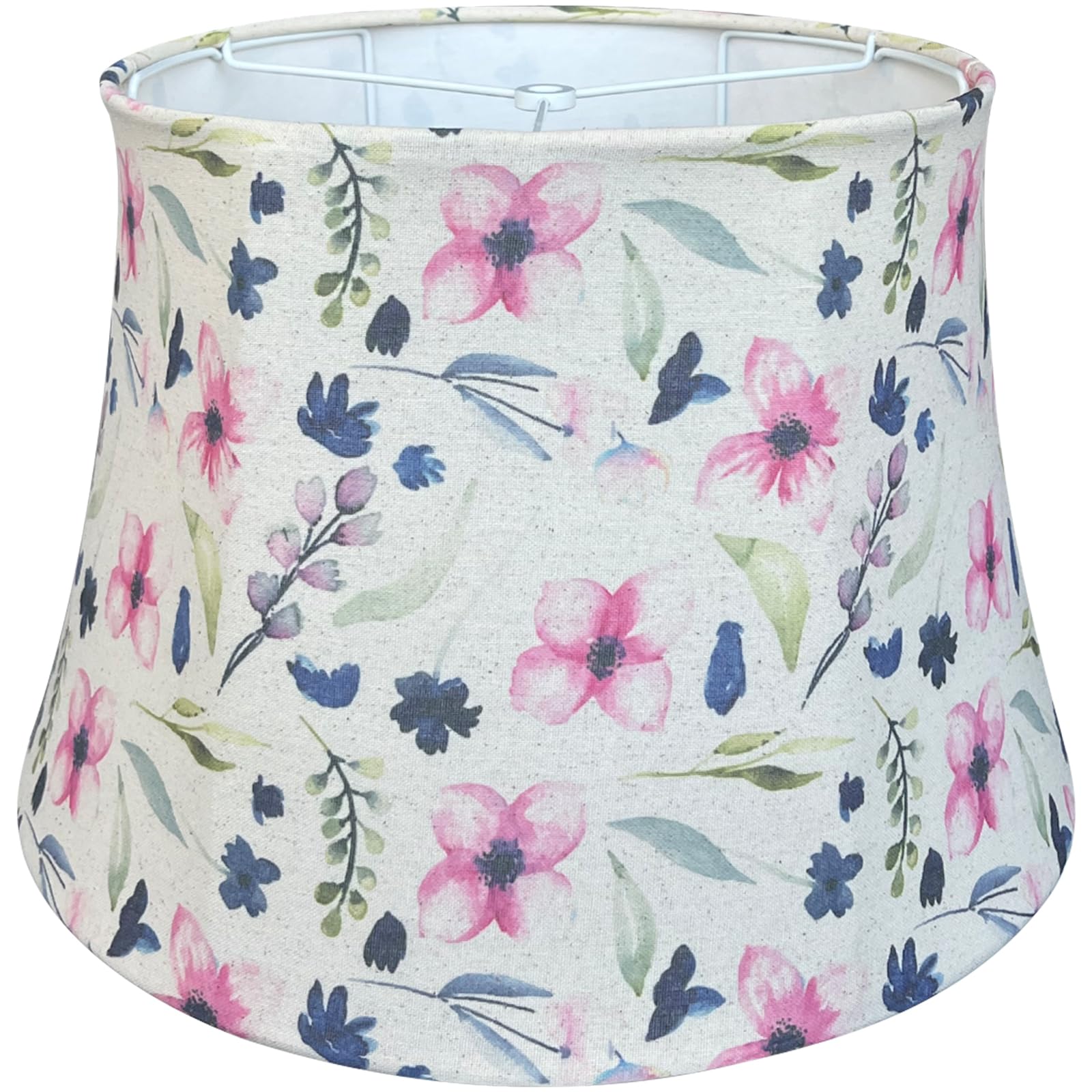 Tootoo Star Large Drum Lampshade 12 x 16 x 11 Modern Printed Natural Linen for Table Lamp Bedside Lamp Replacement Assembly Requ