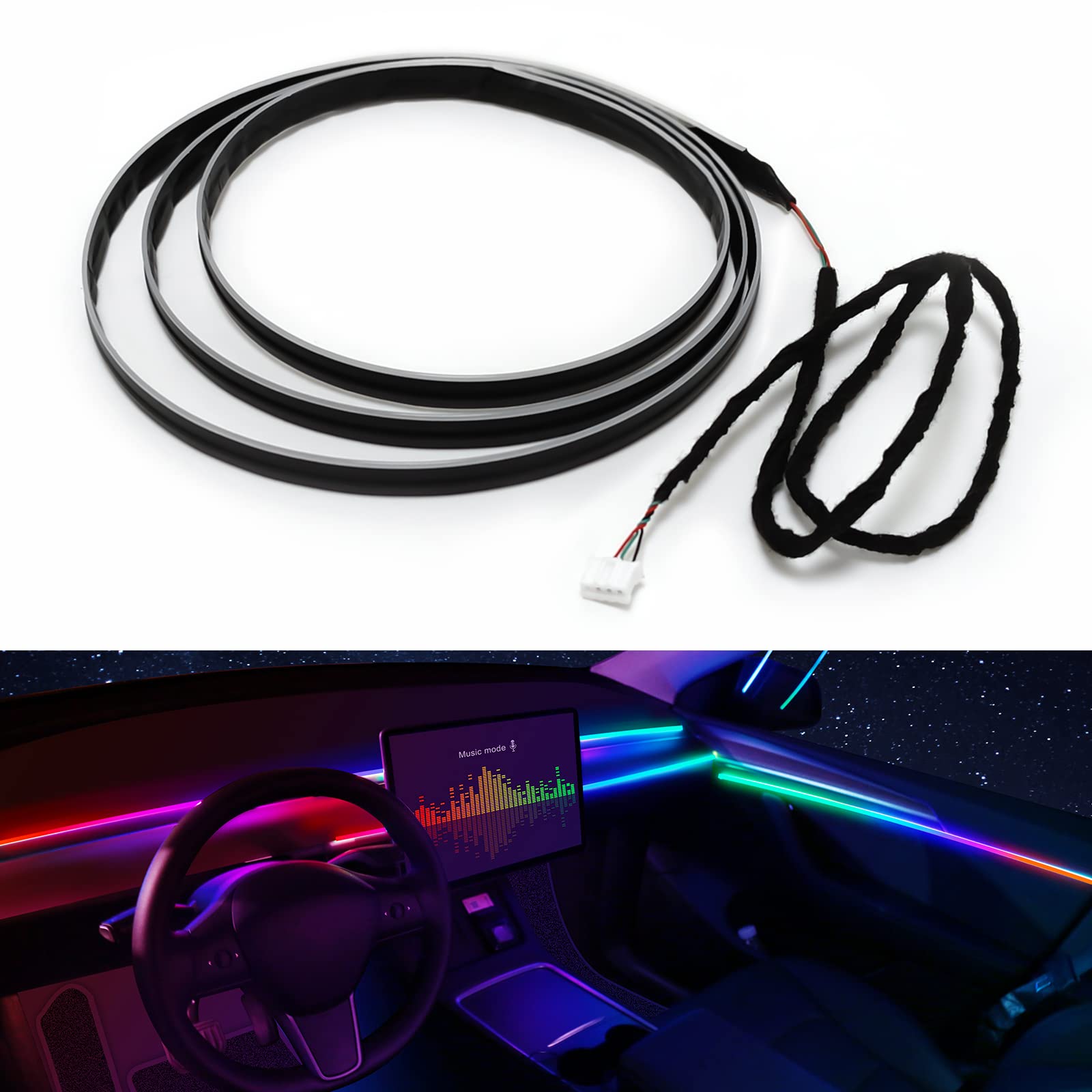 MAODANER Dreamcolor Acrylic LED Strip Light, 14-inch, Compatible with Dreamcolor Controllers, Color: Dreamcolor