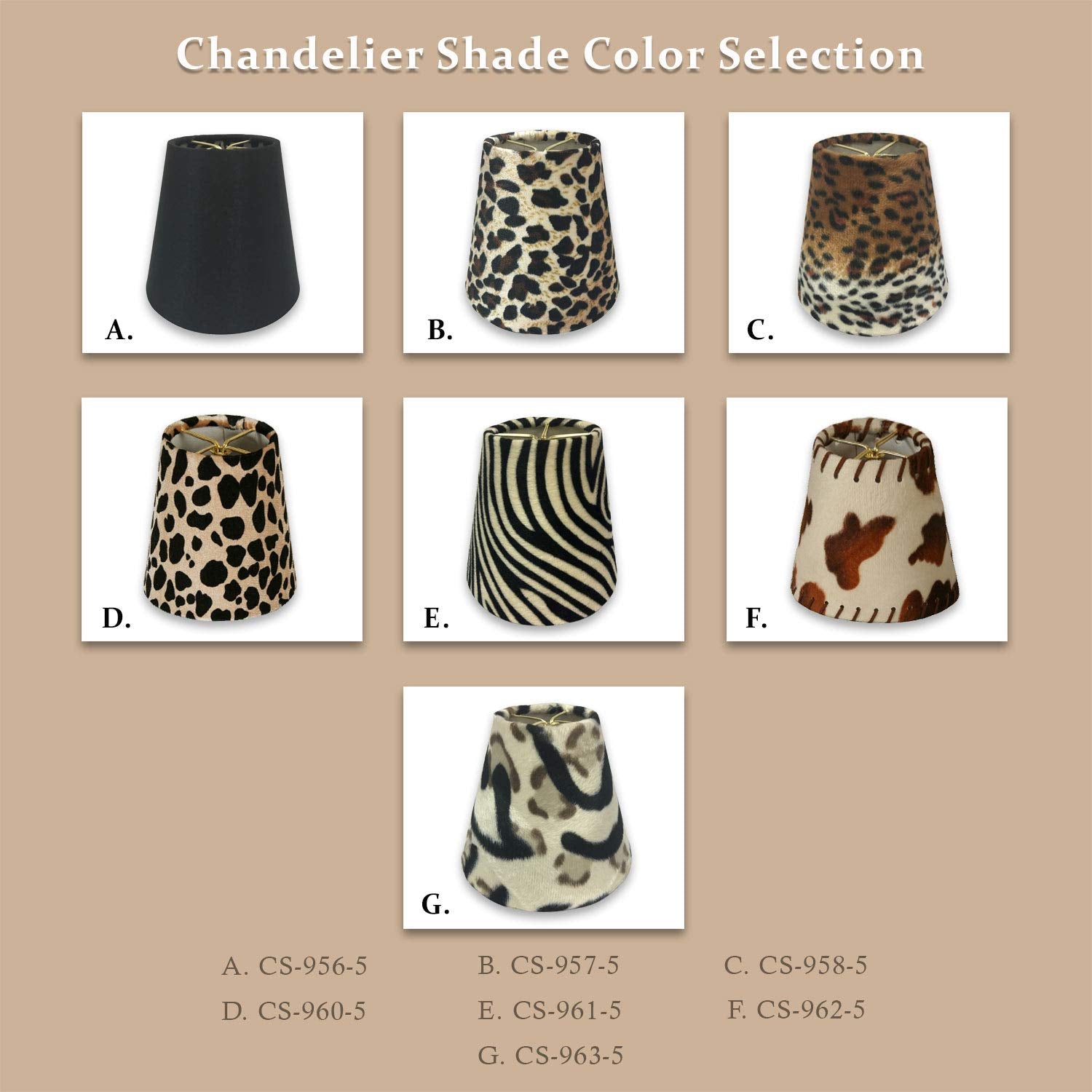 Royal Designs, Inc. Hardback Chandelier Shade Cs-962-6, Cowhide Whipstitch, 3 X 6 X 4.5