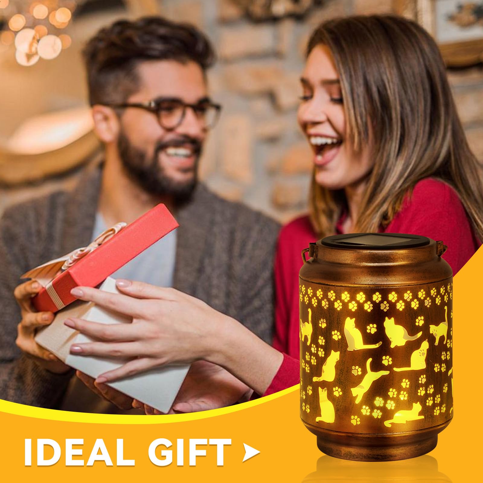 Cat Lover Gifts For Women Mom Grandma Sister Cat Solar Light   Gift Solar Lanterns For Mother Day Christmas Outdoor Waterproof Lights Led Mason Jar Hanging Lamps Decor For Garden Yard Patio