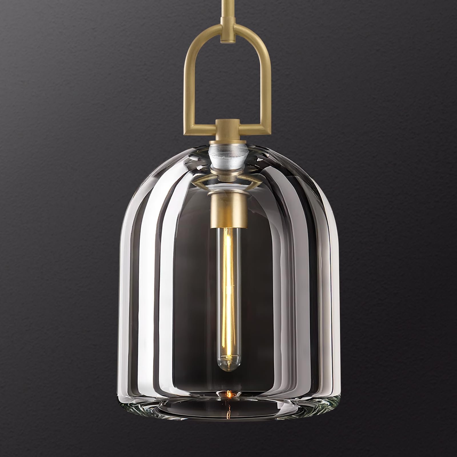 Crystal Brass Pendant Light Fixtures  Modern 8inch Pendant Lights Kitchen Island  Island Lights for Kitchen Crystal and Gold Pendant Light  Indoor Pendant Lighting E12 Bulb Included