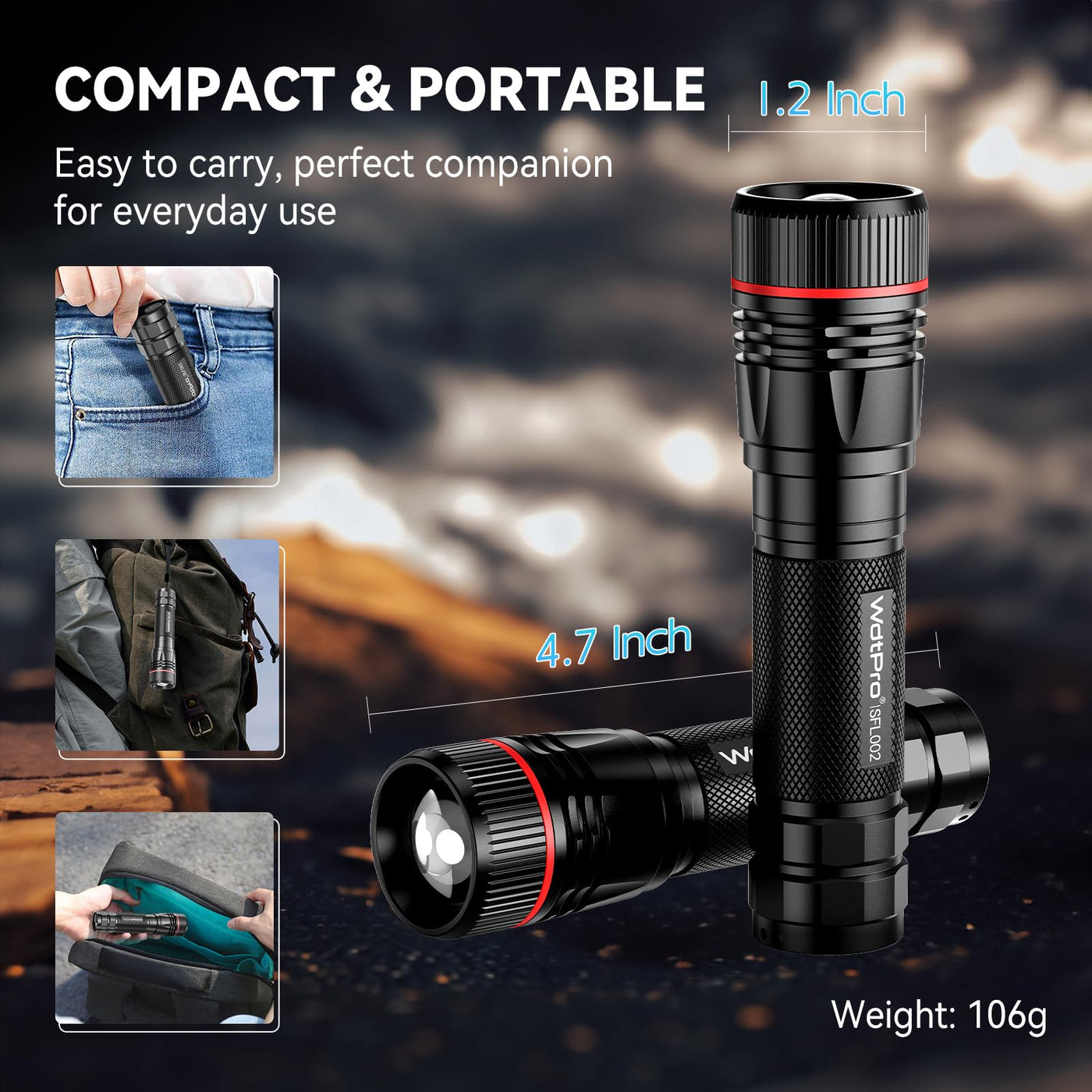 compact rechargeable flashlights 365 Mini Flashlight | Travel Torch The Husky 500 Lumens Rechargeable Flashlight Is A Reliable And Durable Lighting Option Perfect For Camping And Hiking Adventures WdtPro Rechargeable Flashlights High Lumens,