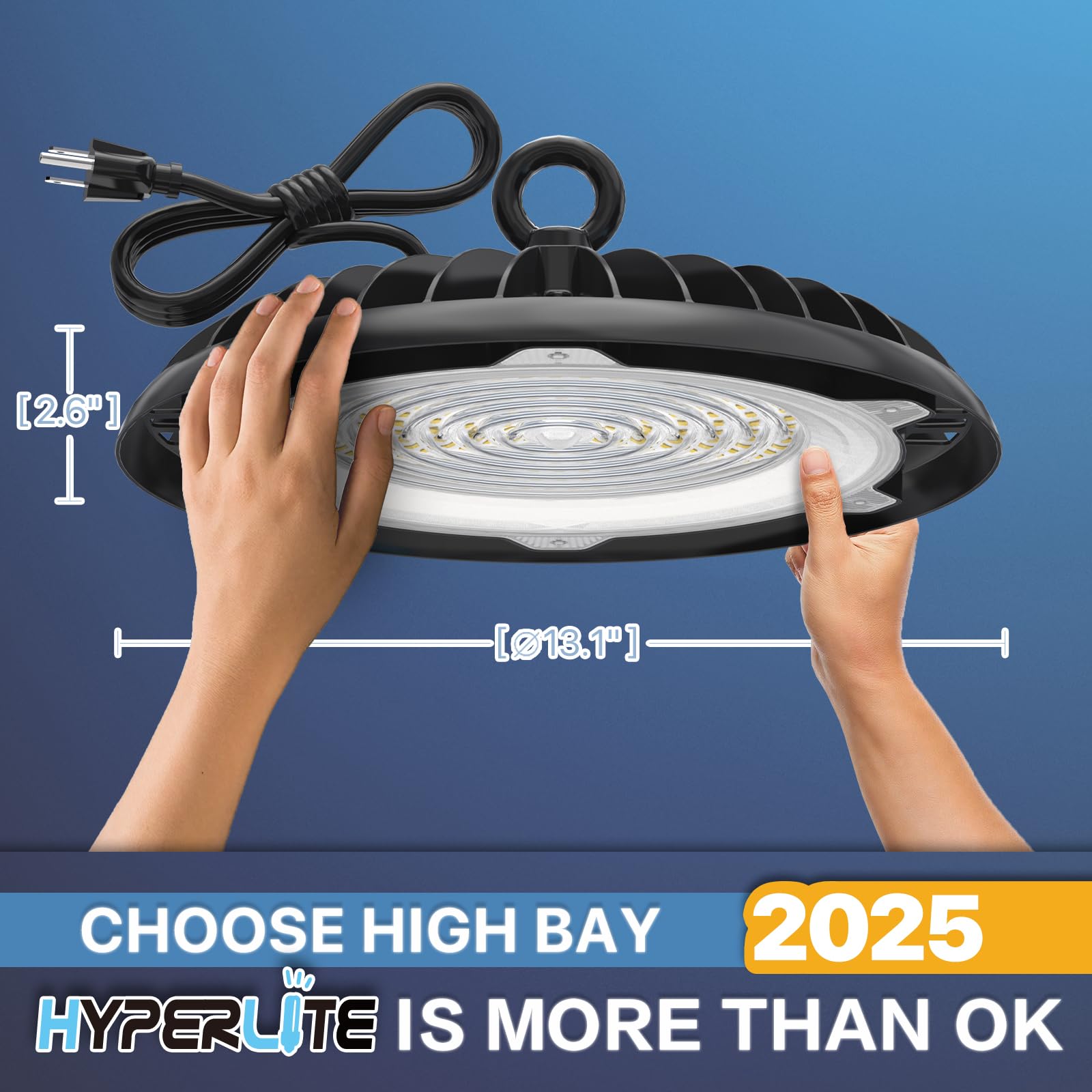 Hyperlite 200W High Bay Led Light - 28000Lm Ufo Shop Light, Etl Listed, 4 Packs, White