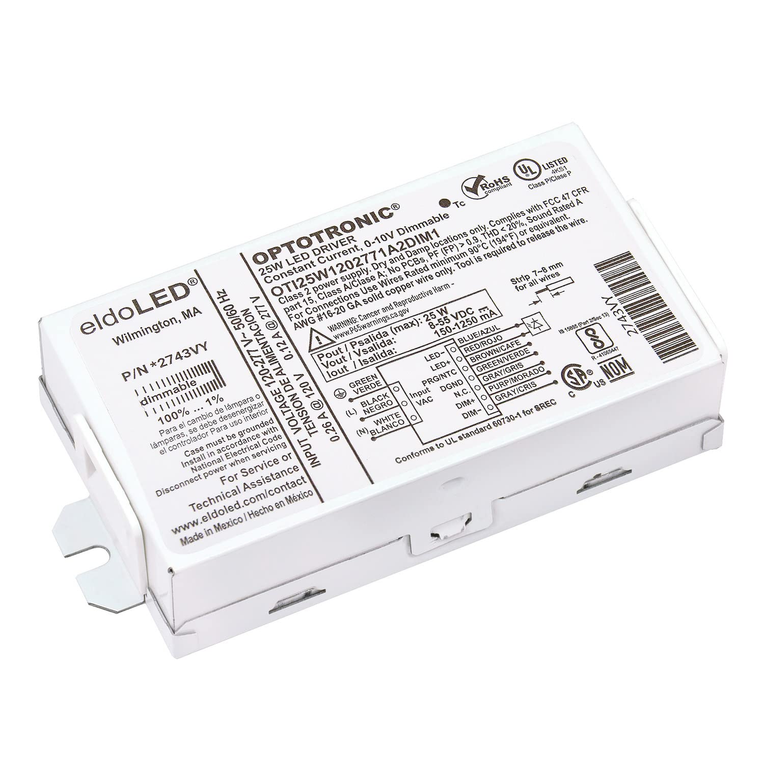 Osram 57347-25 Watt 120/277 Volt Dimmable Led Driver (Oti25W/120-277/1A2 Dim-1)